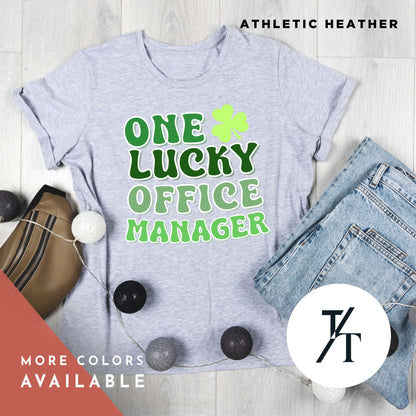 St Patricks Office Manager Shirt, St. Patrick&#39;S Day, St. Patrick&#39;, Office Manager Gift, St Paddys Day tee, Group Shirts, Gift For Manager