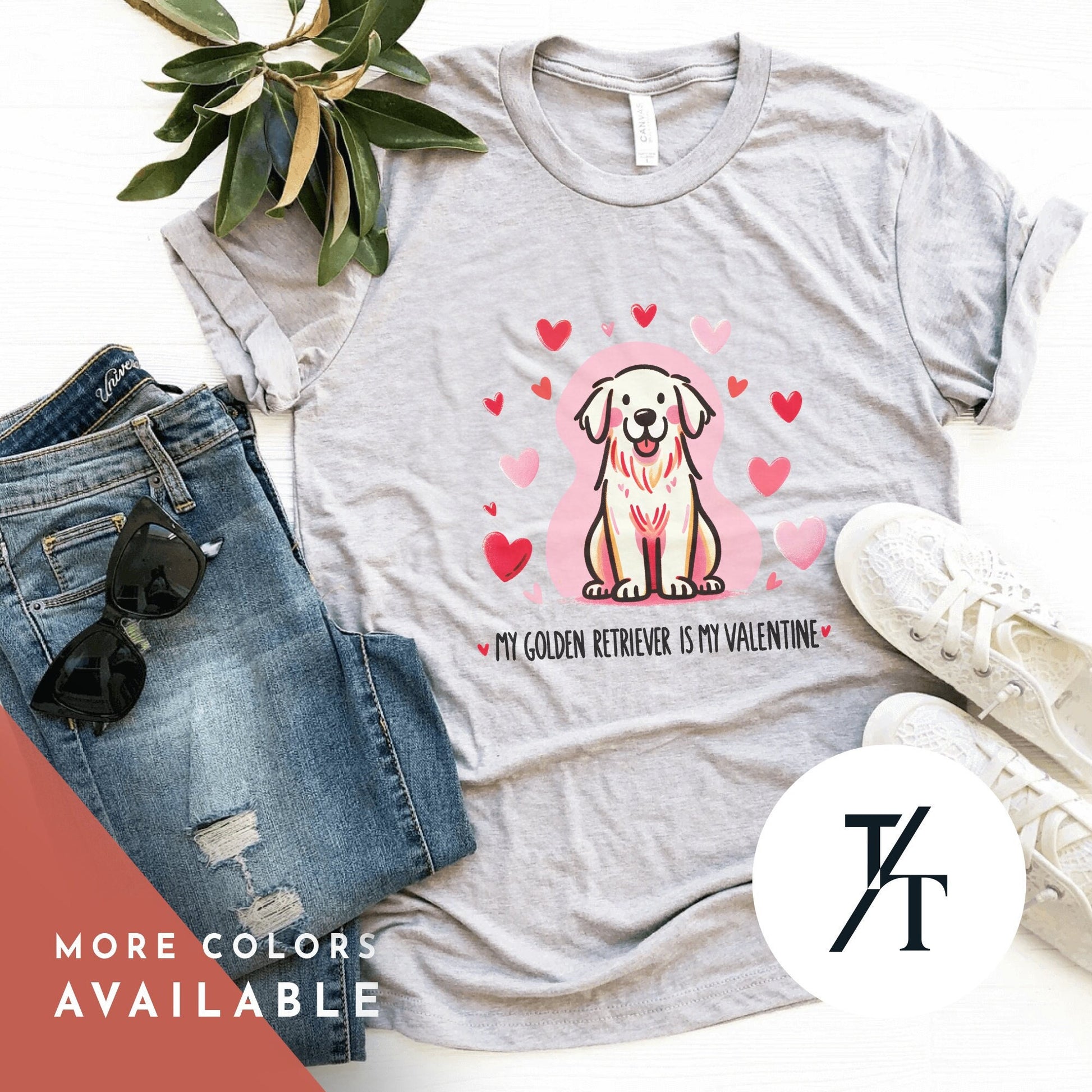 Golden Retriever Valentines Shirt, Valentine Dog Shirt, Golden Retriever T-Shirt, Golden Retriever Gifts, Golden Retriever Sweatshirt Tee
