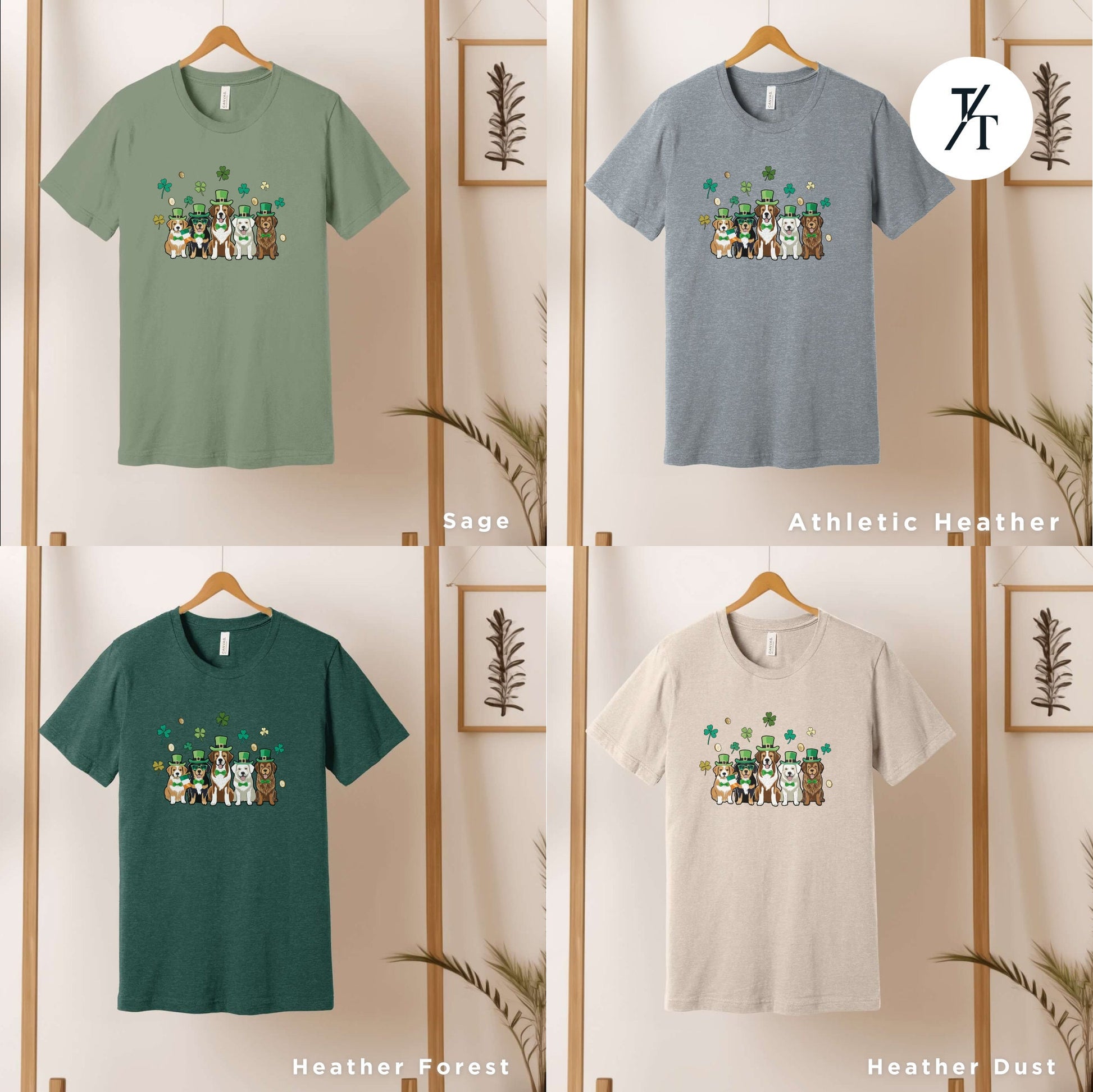 st patricks day dog shirt, funny dog tee, lucky dog shirt, gift for dogs lovers, shamrock dogs shirts