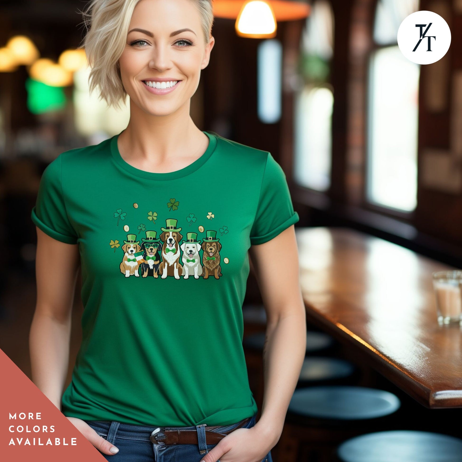 st patricks day dog shirt, funny dog tee, lucky dog shirt, gift for dogs lovers, shamrock dogs shirts