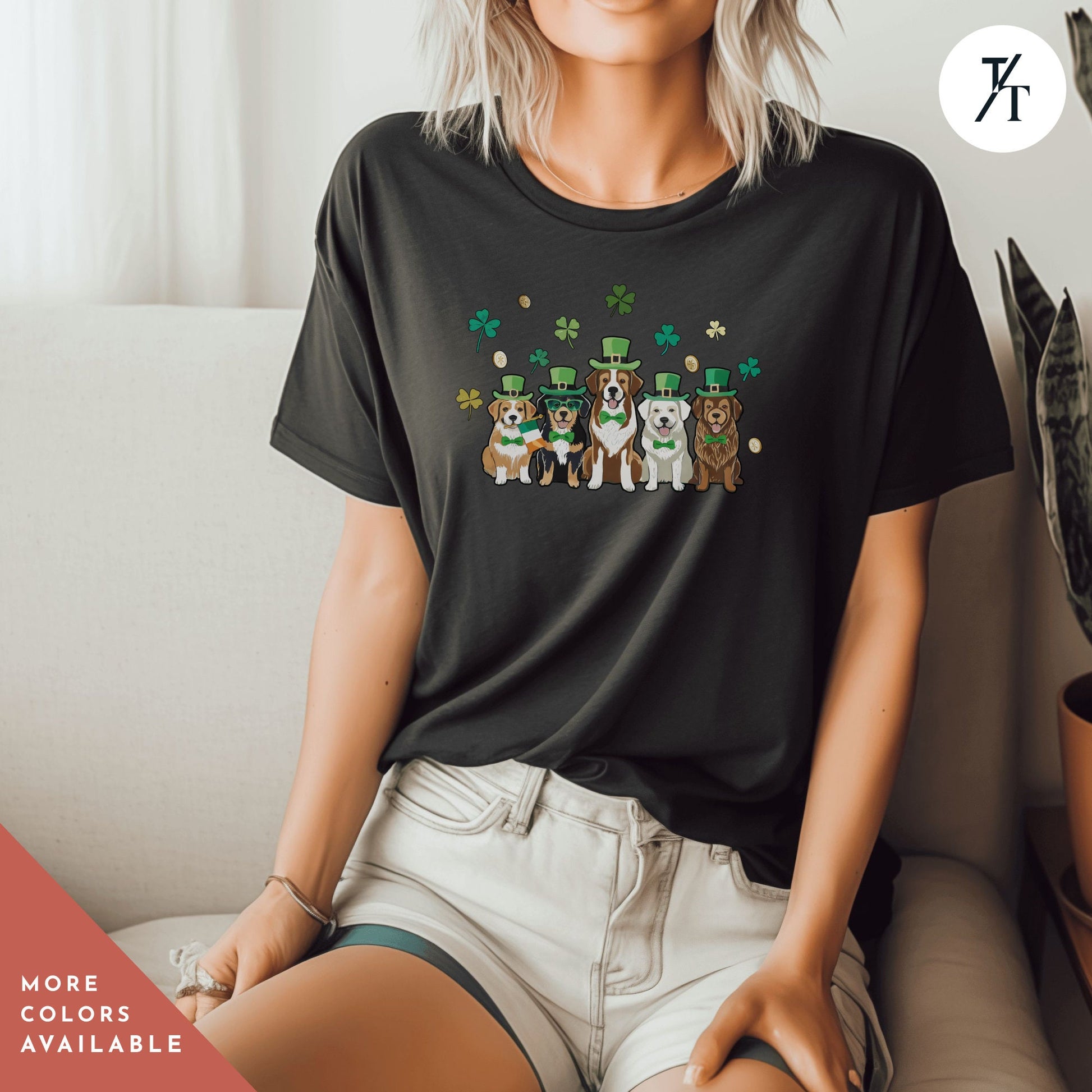 st patricks day dog shirt, funny dog tee, lucky dog shirt, gift for dogs lovers, shamrock dogs shirts