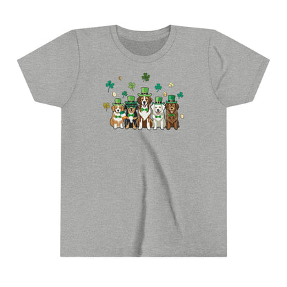 St Patricks Day Tshirts Kids Dog Shirt, Funny Irish Shamrock Tee, Toddler Lucky Charm Top, Kids St Patrick&#39;s Day Dog Tee, Boys & Girls tee