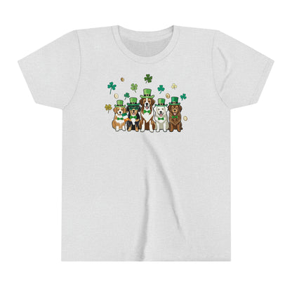 St Patricks Day Tshirts Kids Dog Shirt, Funny Irish Shamrock Tee, Toddler Lucky Charm Top, Kids St Patrick&#39;s Day Dog Tee, Boys & Girls tee