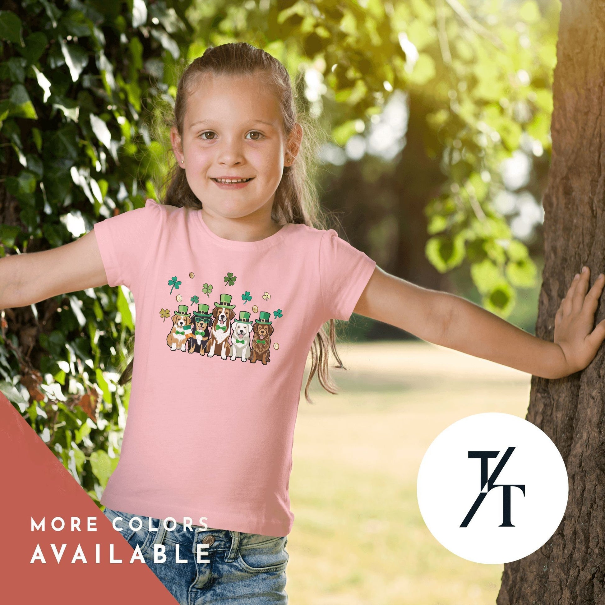 St Patricks Day Tshirts Kids Dog Shirt, Funny Irish Shamrock Tee, Toddler Lucky Charm Top, Kids St Patrick&#39;s Day Dog Tee, Boys & Girls tee