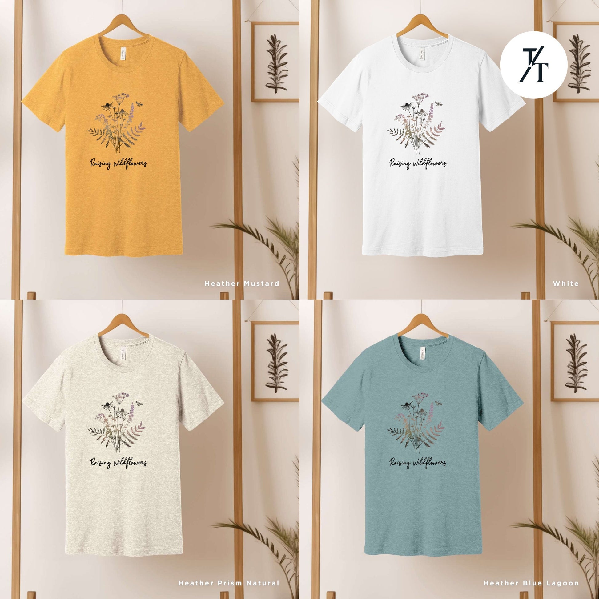 Bestseller Wildflower Shirt, Boho Flower Tee, Oversized, Vintage Floral Print, Perfect Gift for Her, Dried Wildflowers Midwest, Mothers Day