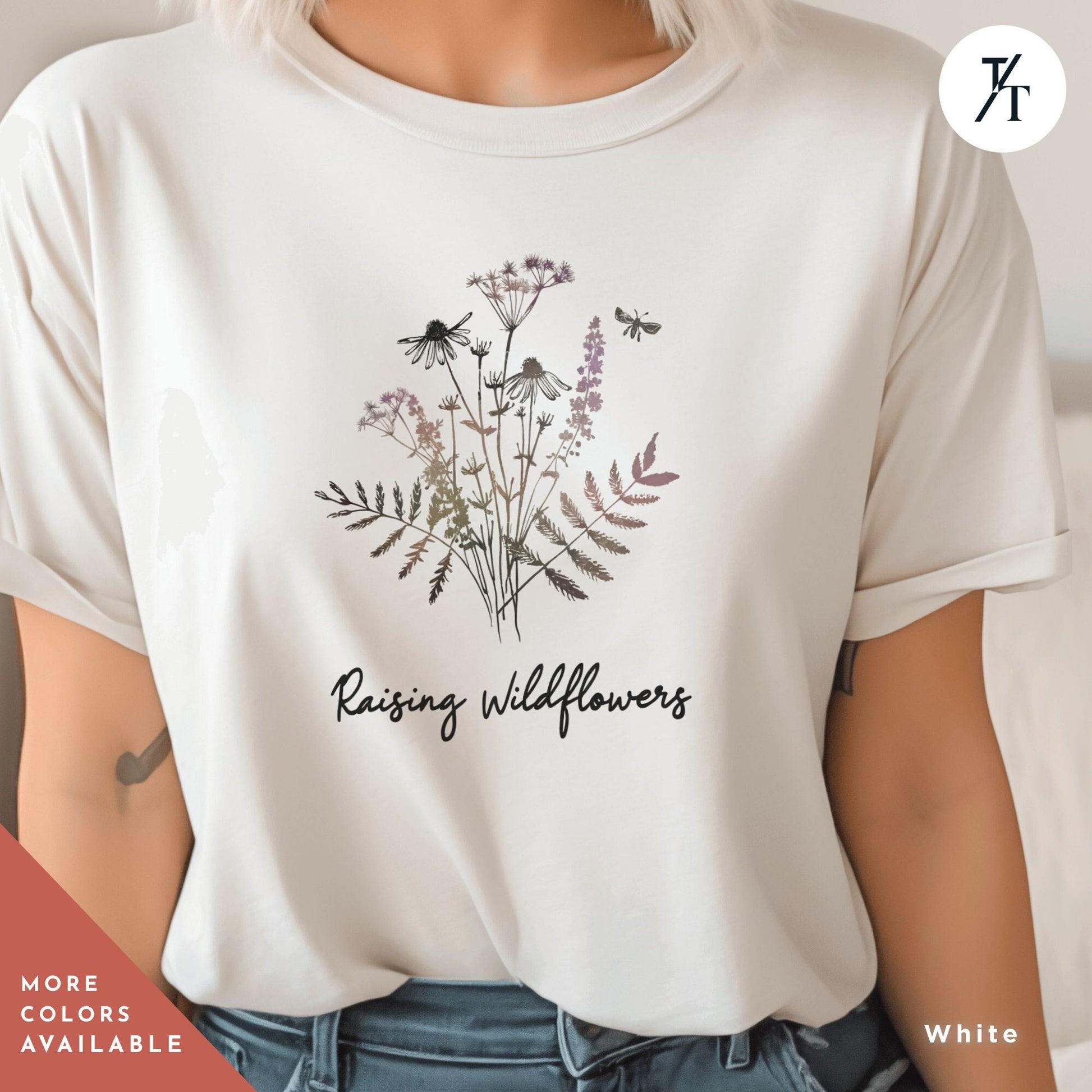 Bestseller Wildflower Shirt, Boho Flower Tee, Oversized, Vintage Floral Print, Perfect Gift for Her, Dried Wildflowers Midwest, Mothers Day