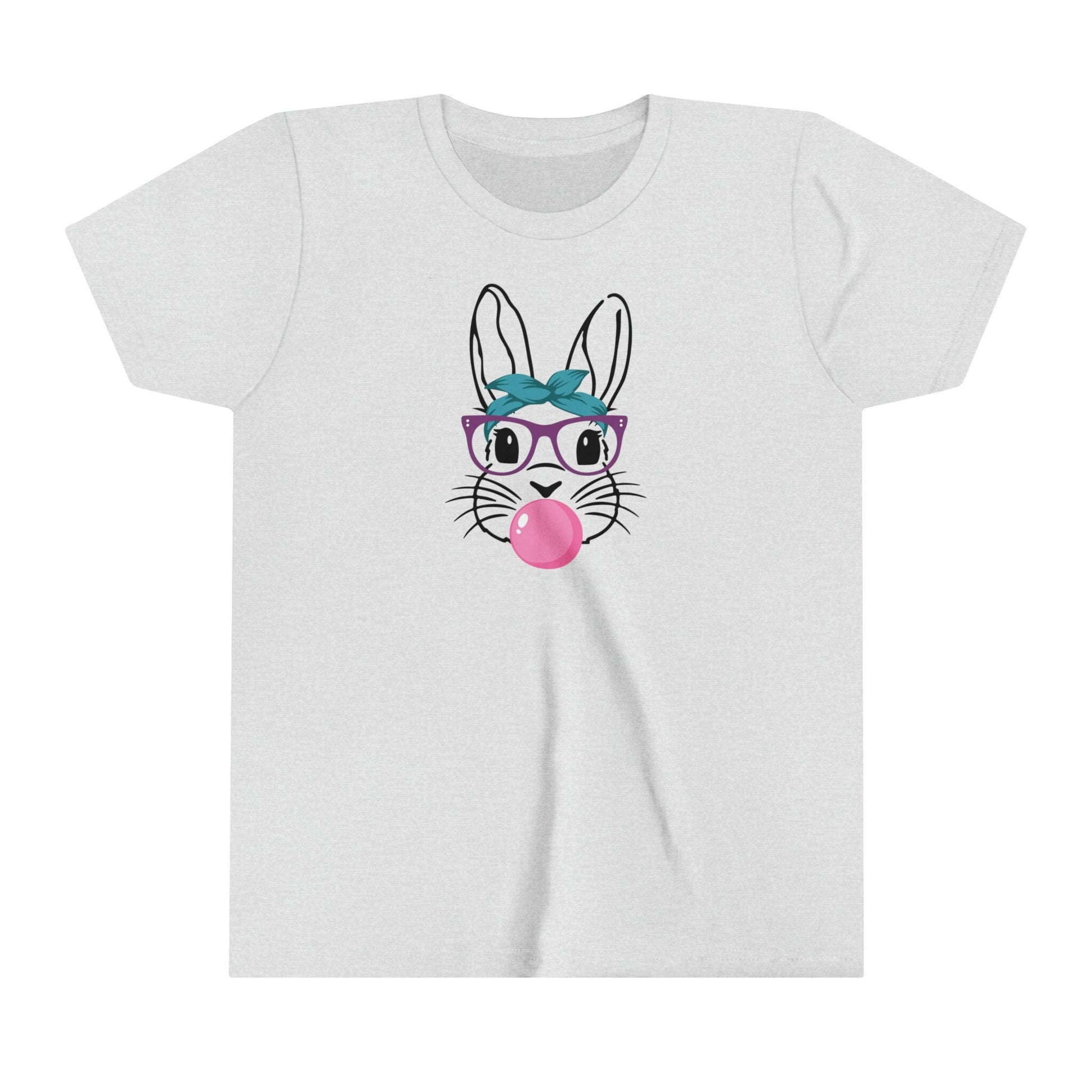 Youth Easter Bunny Shirt, soft, easter bunny, spring, bubble gum, glasses, cute t-shirt, fun t-shirt, mommy and me, family matching, bunnies