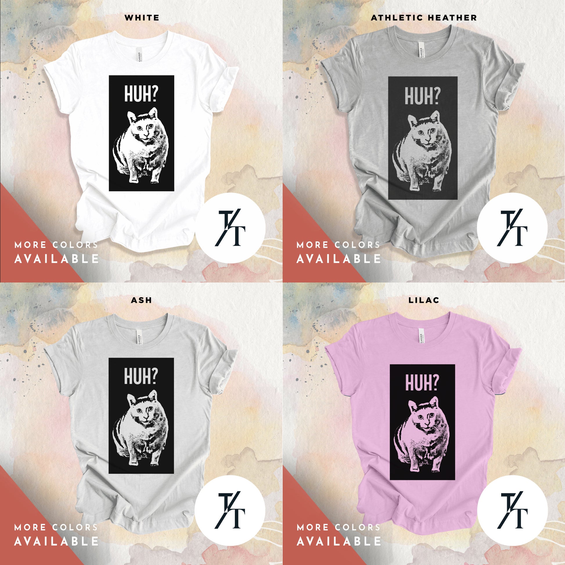 Funny Meme Huh Cat Shirt, Huh Cat Meme T, Shitpost Shirt, Crying Cat, Banana Cat, Tiktok And Instagram Chonky Katze T-Shirt, huh cat meme