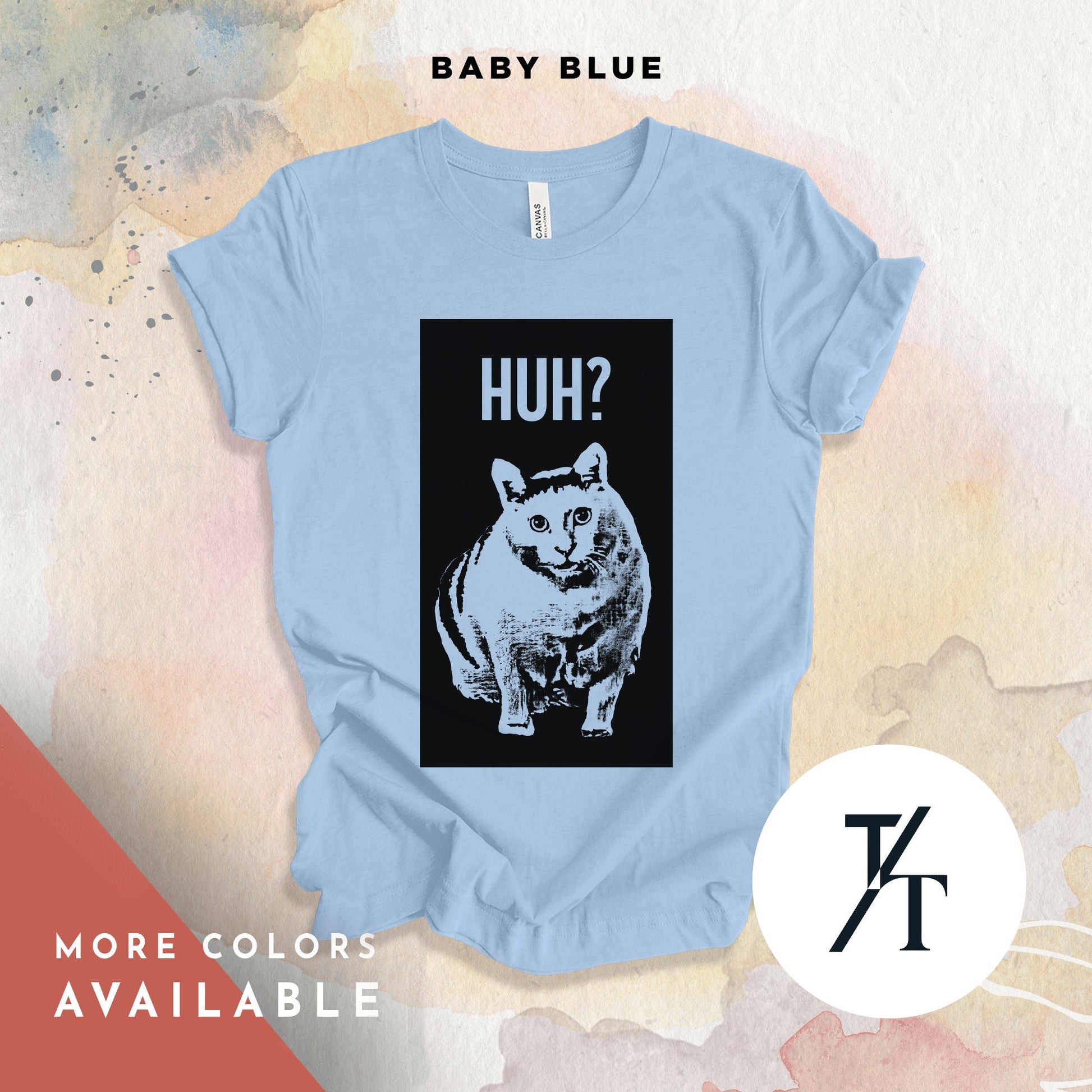Funny Meme Huh Cat Shirt, Huh Cat Meme T, Shitpost Shirt, Crying Cat, Banana Cat, Tiktok And Instagram Chonky Katze T-Shirt, huh cat meme