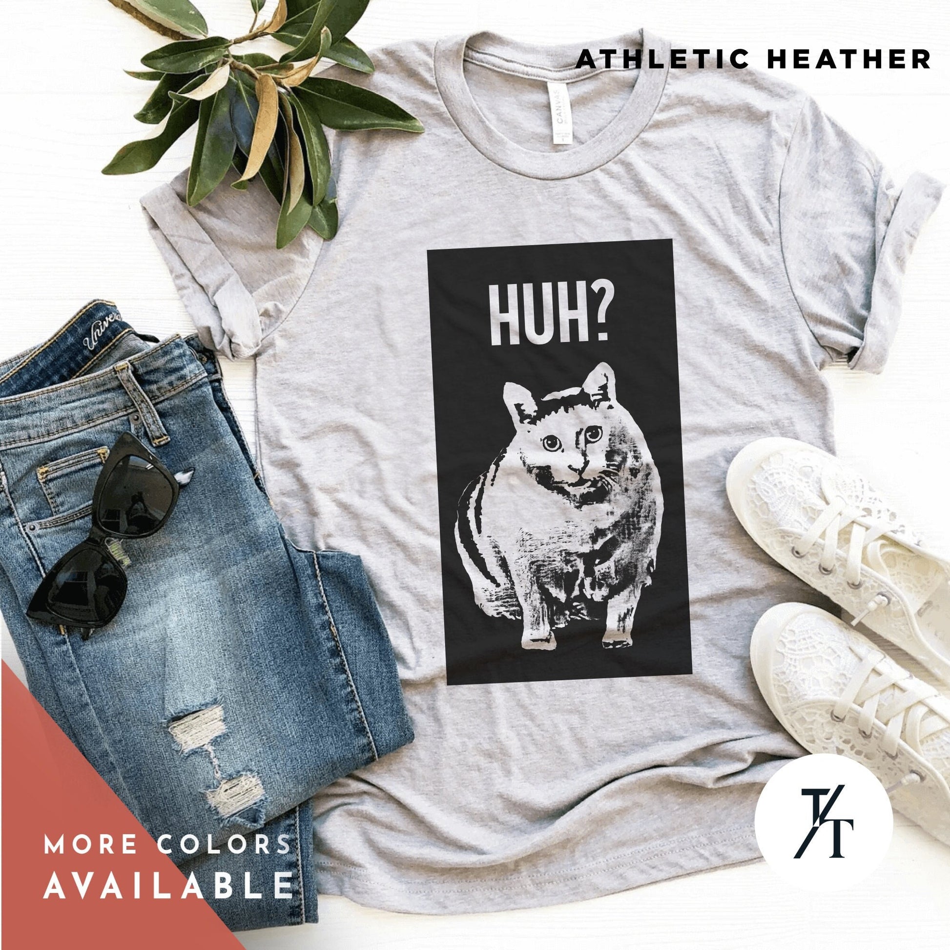 Funny Meme Huh Cat Shirt, Huh Cat Meme T, Shitpost Shirt, Crying Cat, Banana Cat, Tiktok And Instagram Chonky Katze T-Shirt, huh cat meme