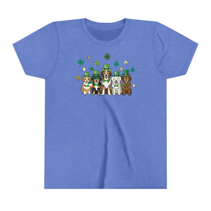 St Patricks Day Tshirts Kids Dog Shirt, Funny Irish Shamrock Tee, Toddler Lucky Charm Top, Kids St Patrick&#39;s Day Dog Tee, Boys & Girls tee