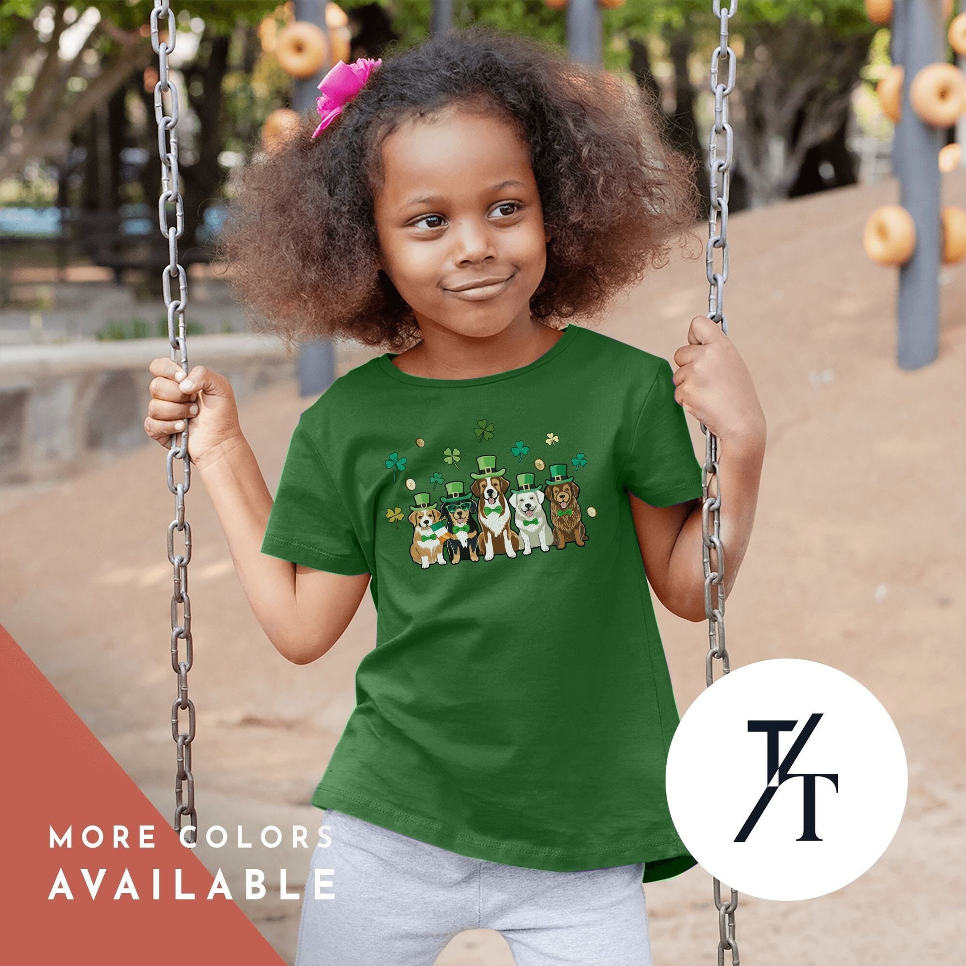 St Patricks Day Tshirts Kids Dog Shirt, Funny Irish Shamrock Tee, Toddler Lucky Charm Top, Kids St Patrick&#39;s Day Dog Tee, Boys & Girls tee