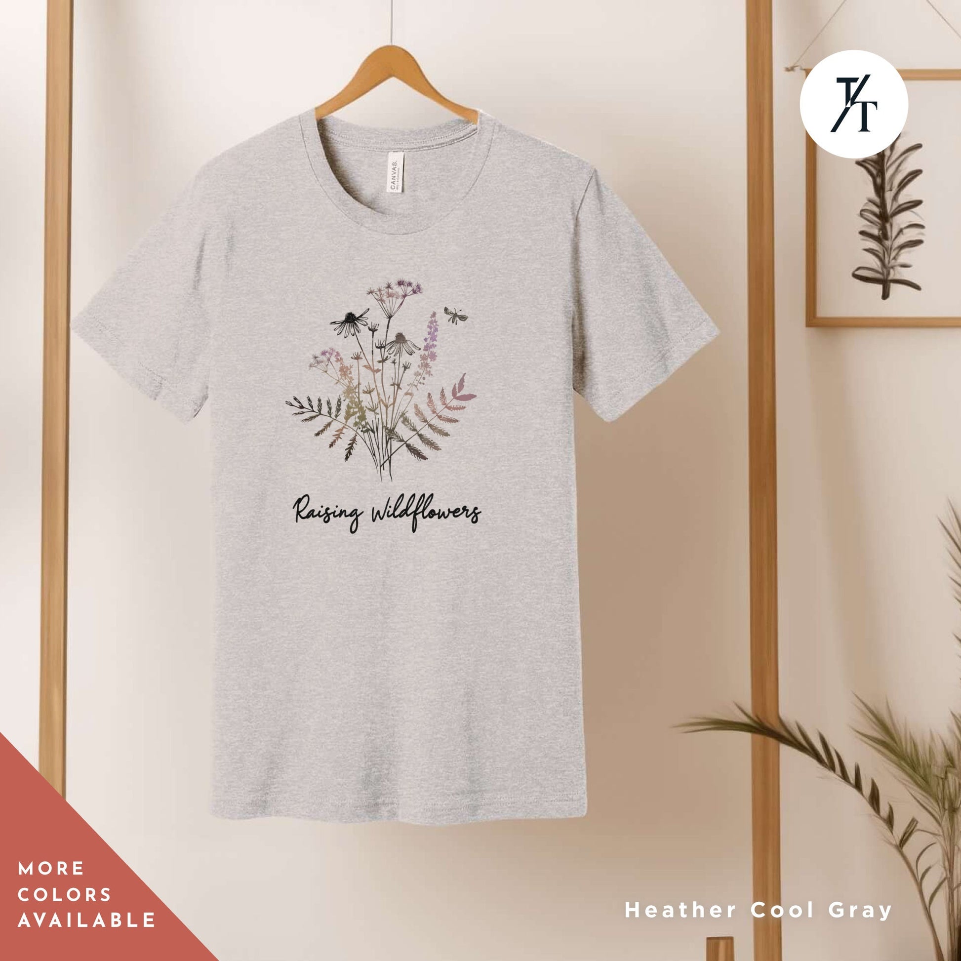 Bestseller Wildflower Shirt, Boho Flower Tee, Oversized, Vintage Floral Print, Perfect Gift for Her, Dried Wildflowers Midwest, Mothers Day