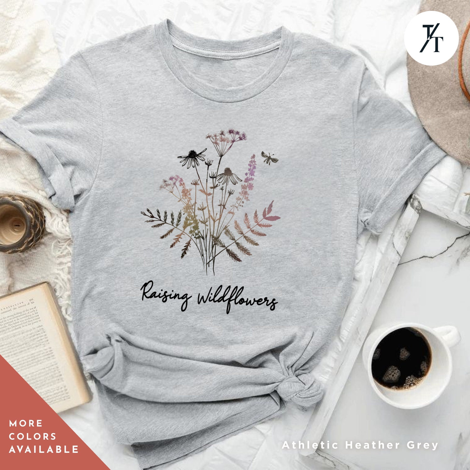 Bestseller Wildflower Shirt, Boho Flower Tee, Oversized, Vintage Floral Print, Perfect Gift for Her, Dried Wildflowers Midwest, Mothers Day