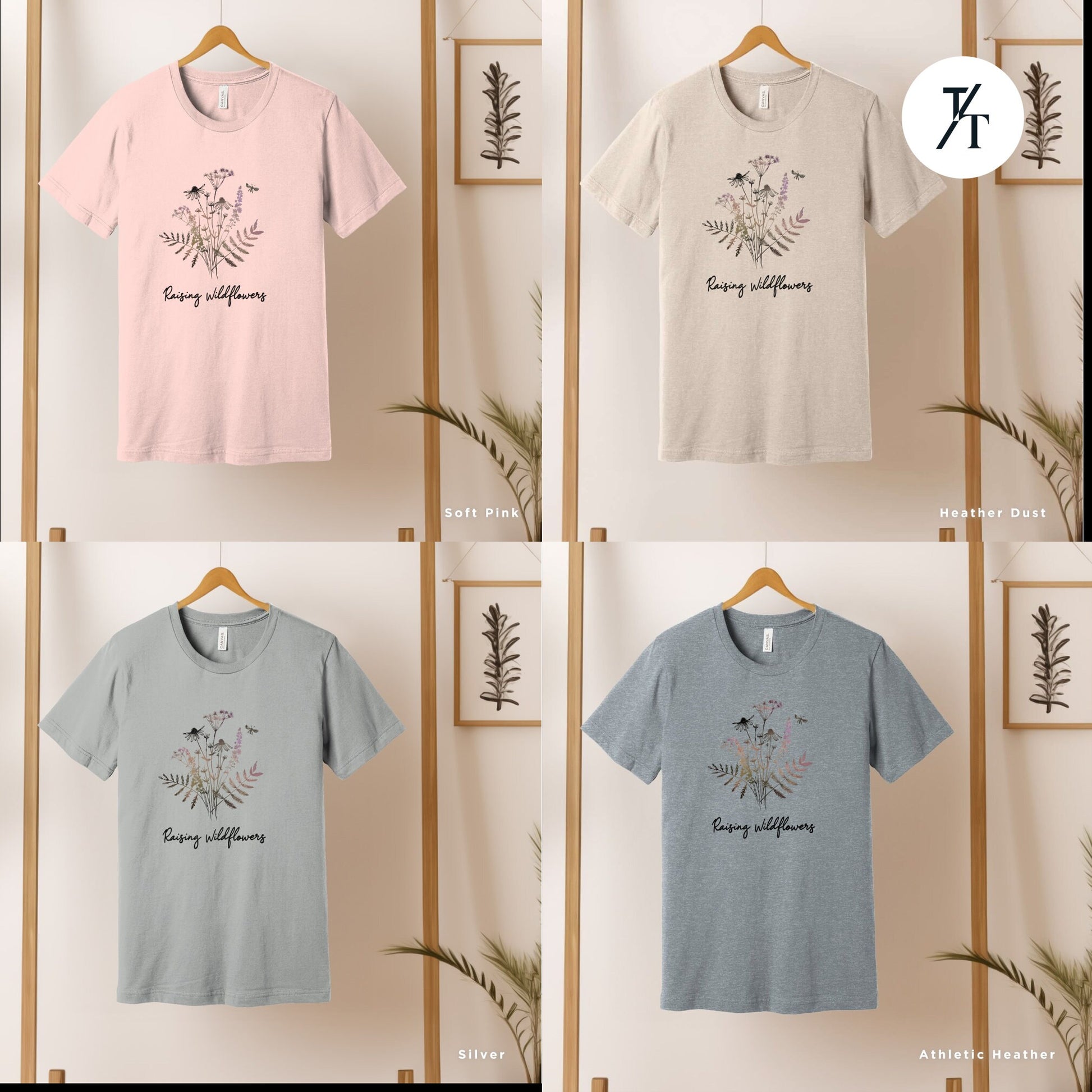 Bestseller Wildflower Shirt, Boho Flower Tee, Oversized, Vintage Floral Print, Perfect Gift for Her, Dried Wildflowers Midwest, Mothers Day