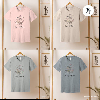 Bestseller Wildflower Shirt, Boho Flower Tee, Oversized, Vintage Floral Print, Perfect Gift for Her, Dried Wildflowers Midwest, Mothers Day