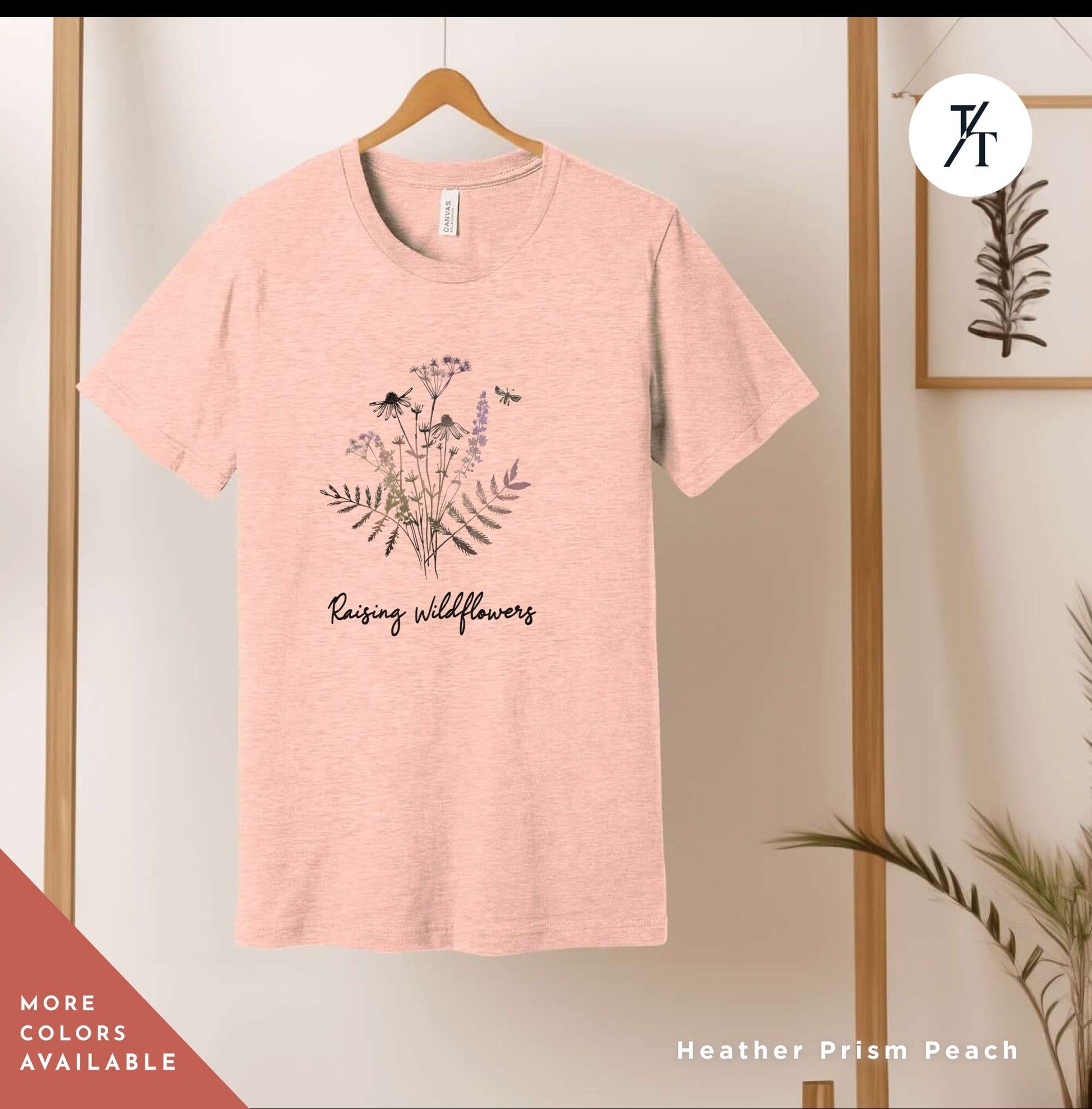 Bestseller Wildflower Shirt, Boho Flower Tee, Oversized, Vintage Floral Print, Perfect Gift for Her, Dried Wildflowers Midwest, Mothers Day