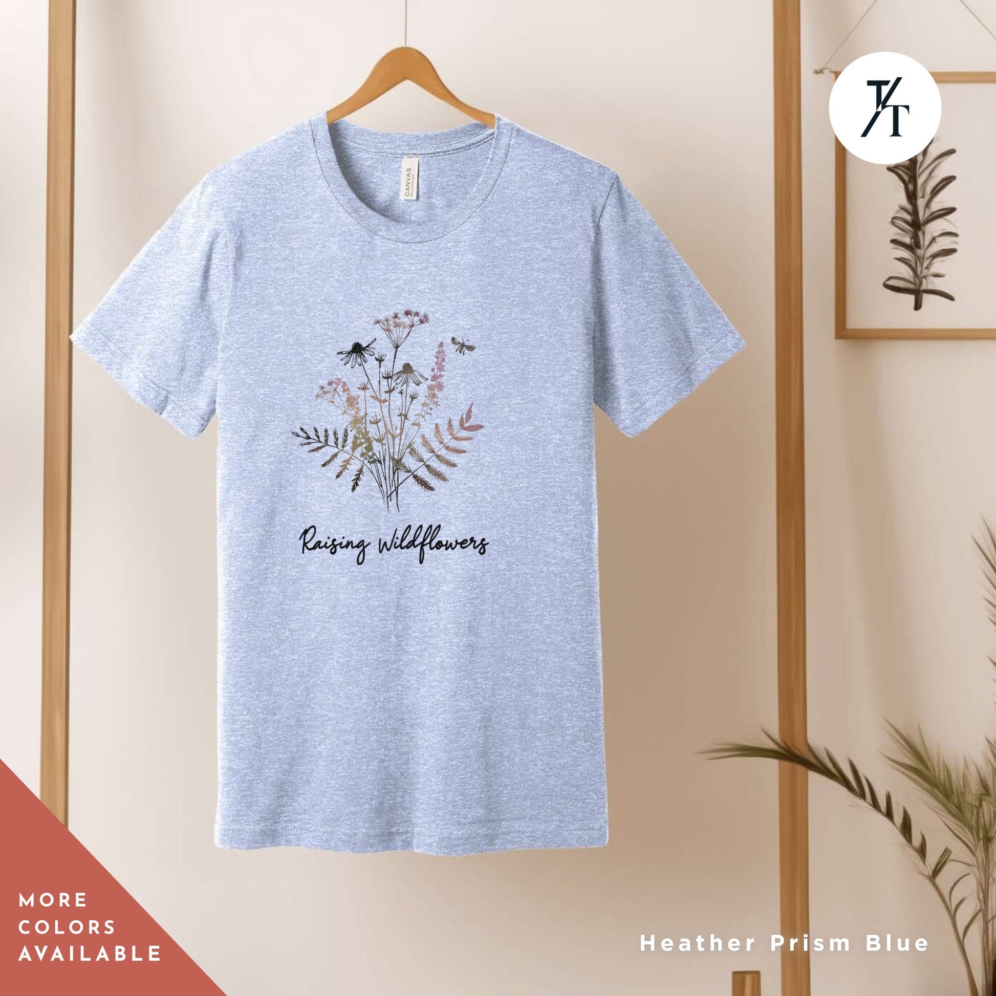 Bestseller Wildflower Shirt, Boho Flower Tee, Oversized, Vintage Floral Print, Perfect Gift for Her, Dried Wildflowers Midwest, Mothers Day