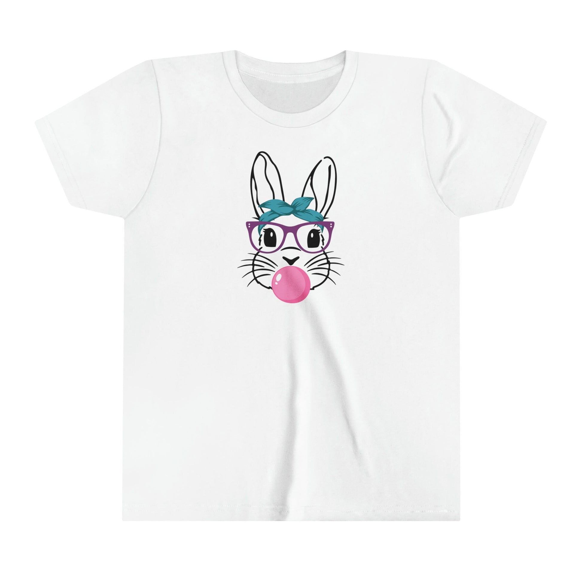Youth Easter Bunny Shirt, soft, easter bunny, spring, bubble gum, glasses, cute t-shirt, fun t-shirt, mommy and me, family matching, bunnies