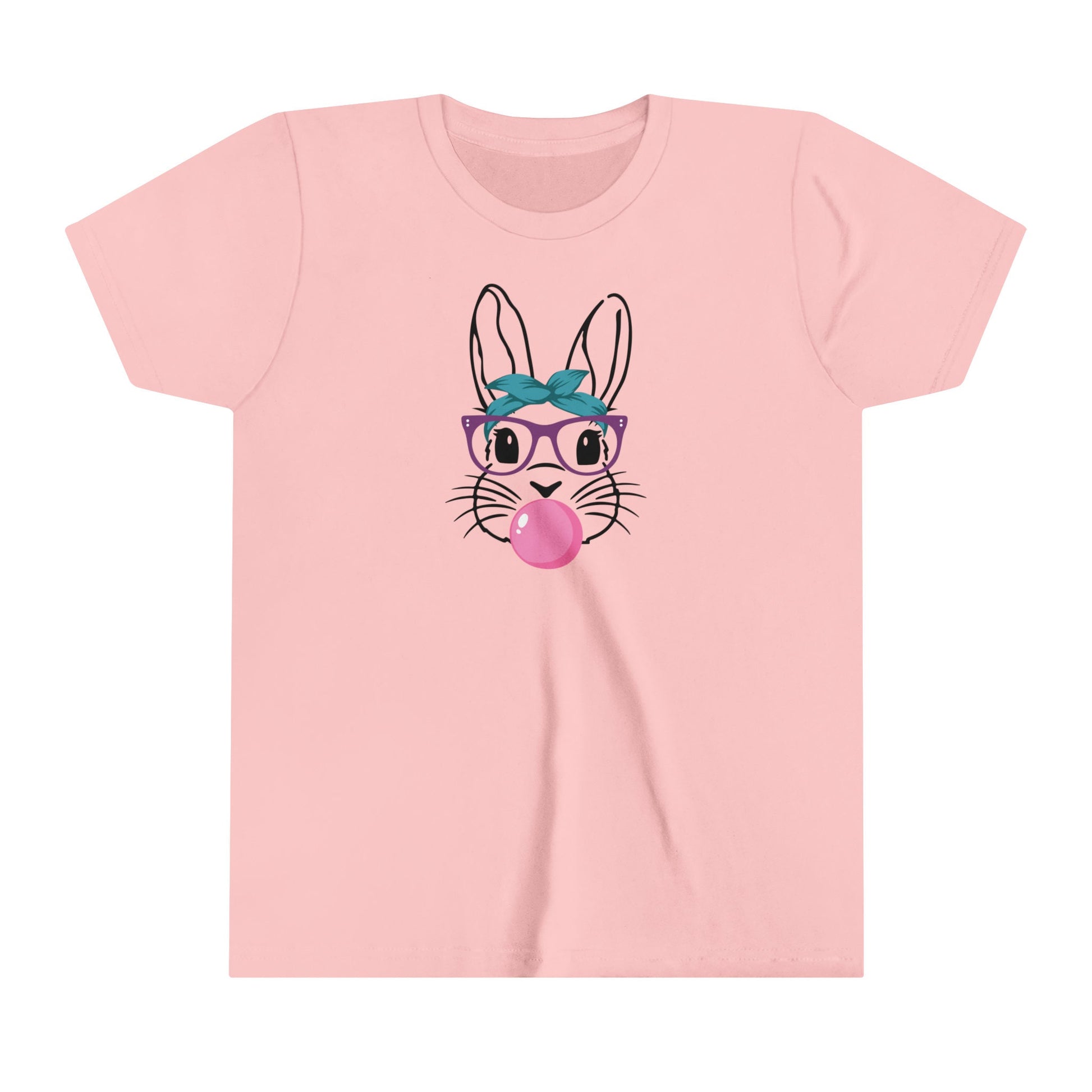 Youth Easter Bunny Shirt, soft, easter bunny, spring, bubble gum, glasses, cute t-shirt, fun t-shirt, mommy and me, family matching, bunnies