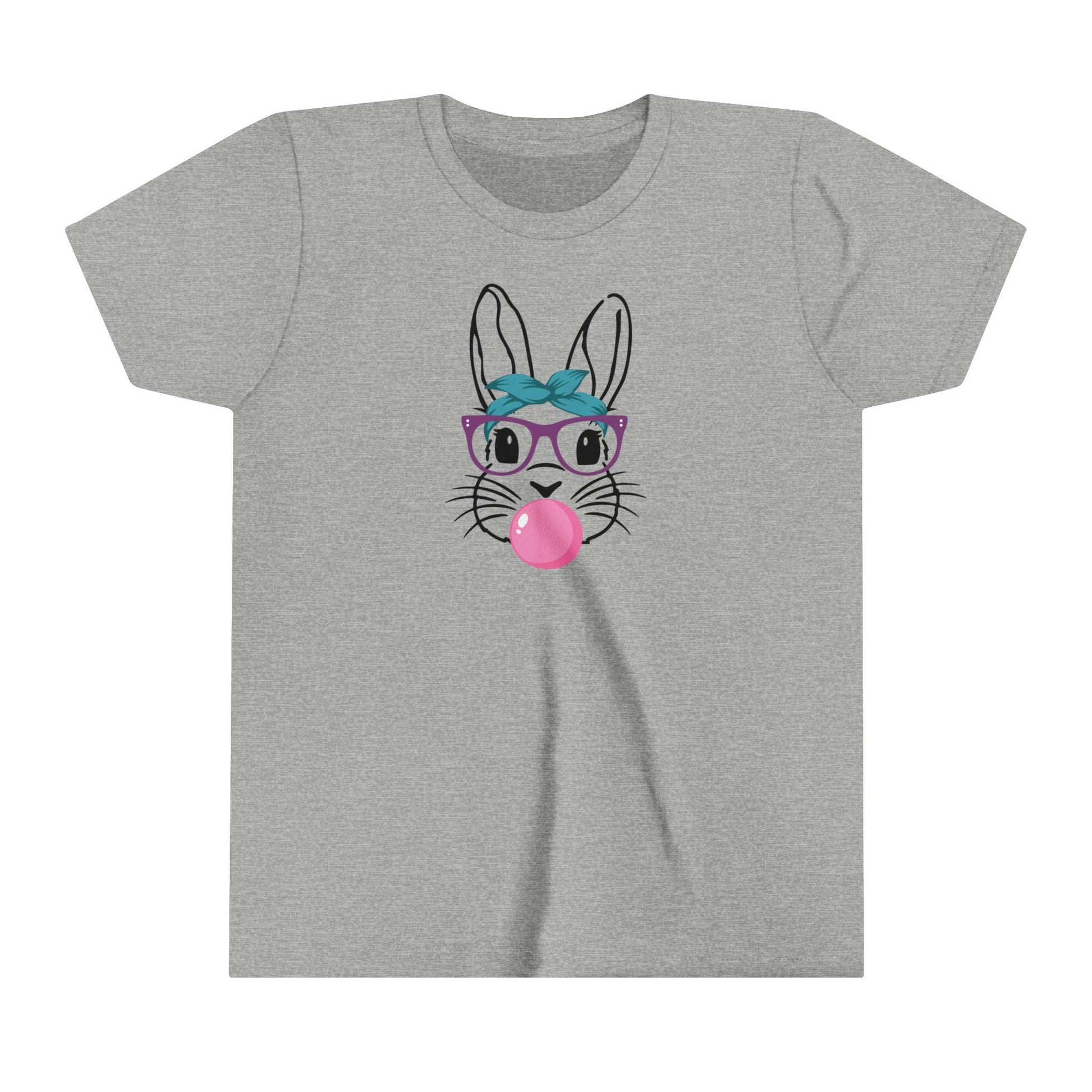 Youth Easter Bunny Shirt, soft, easter bunny, spring, bubble gum, glasses, cute t-shirt, fun t-shirt, mommy and me, family matching, bunnies