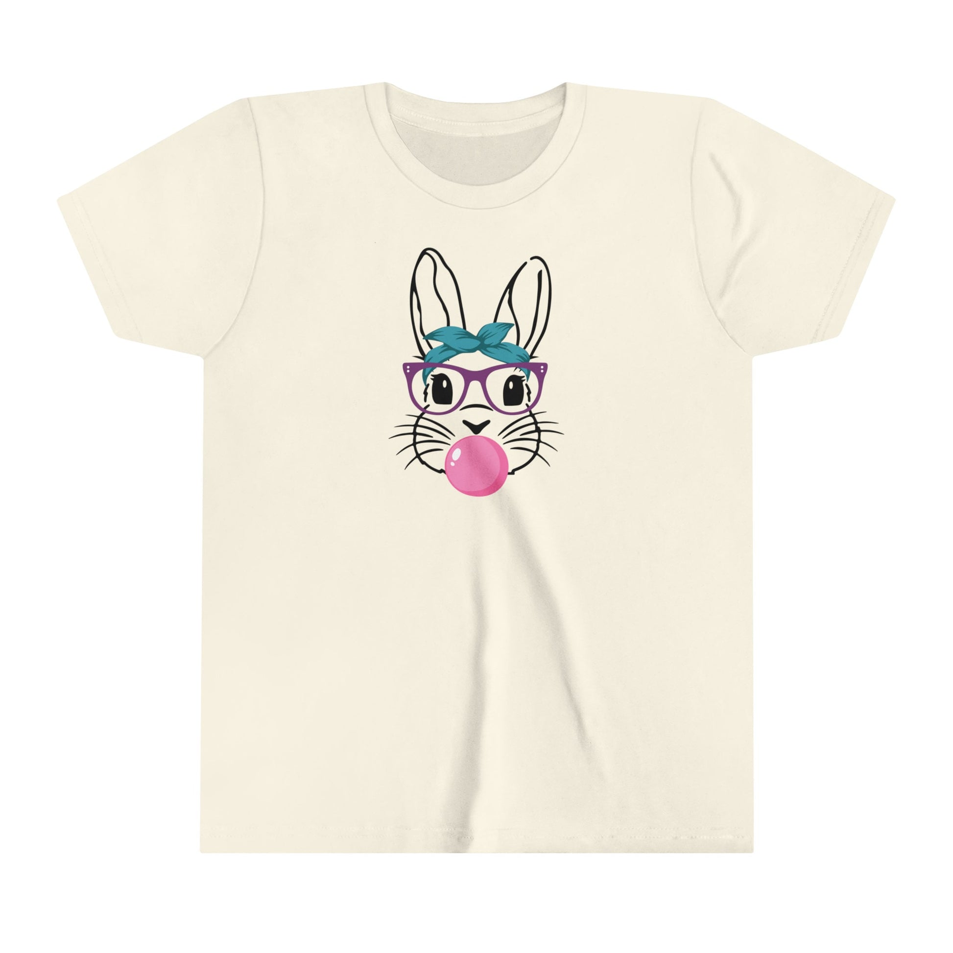 Youth Easter Bunny Shirt, soft, easter bunny, spring, bubble gum, glasses, cute t-shirt, fun t-shirt, mommy and me, family matching, bunnies