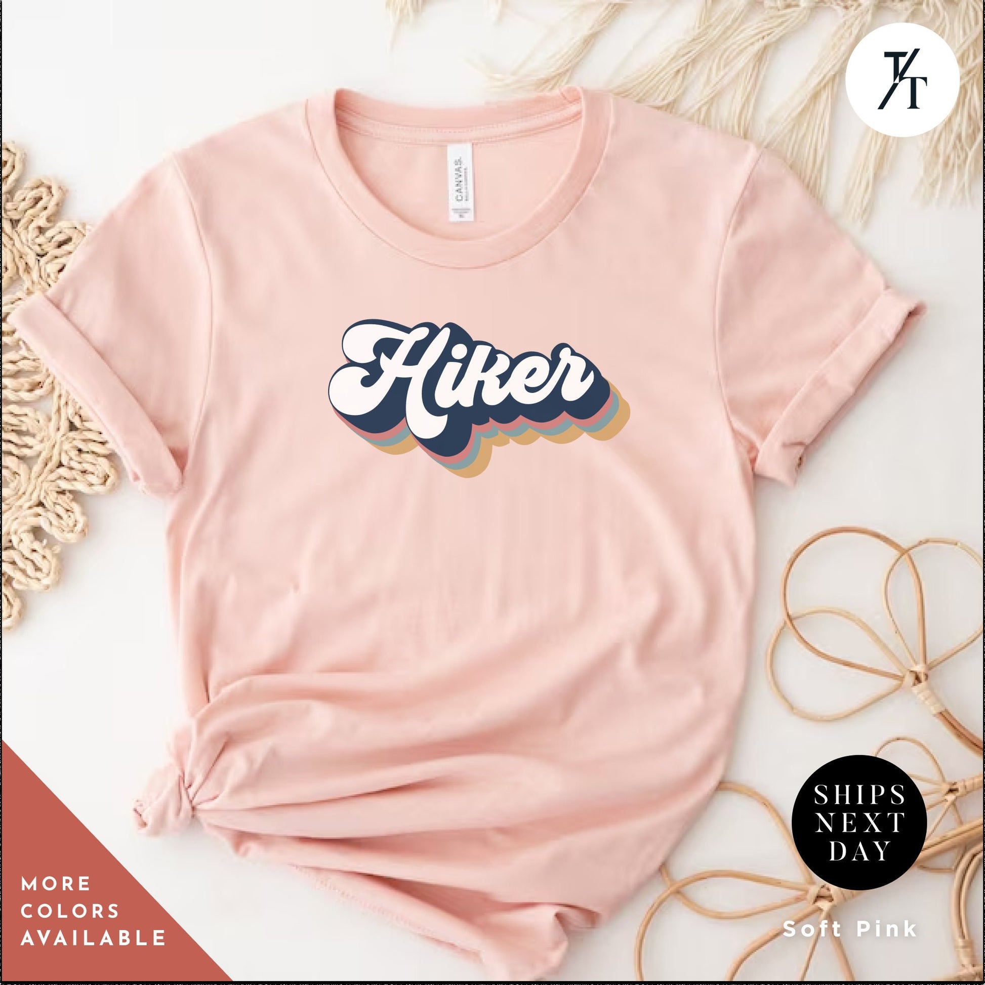 a pink shirt with the word hike on it