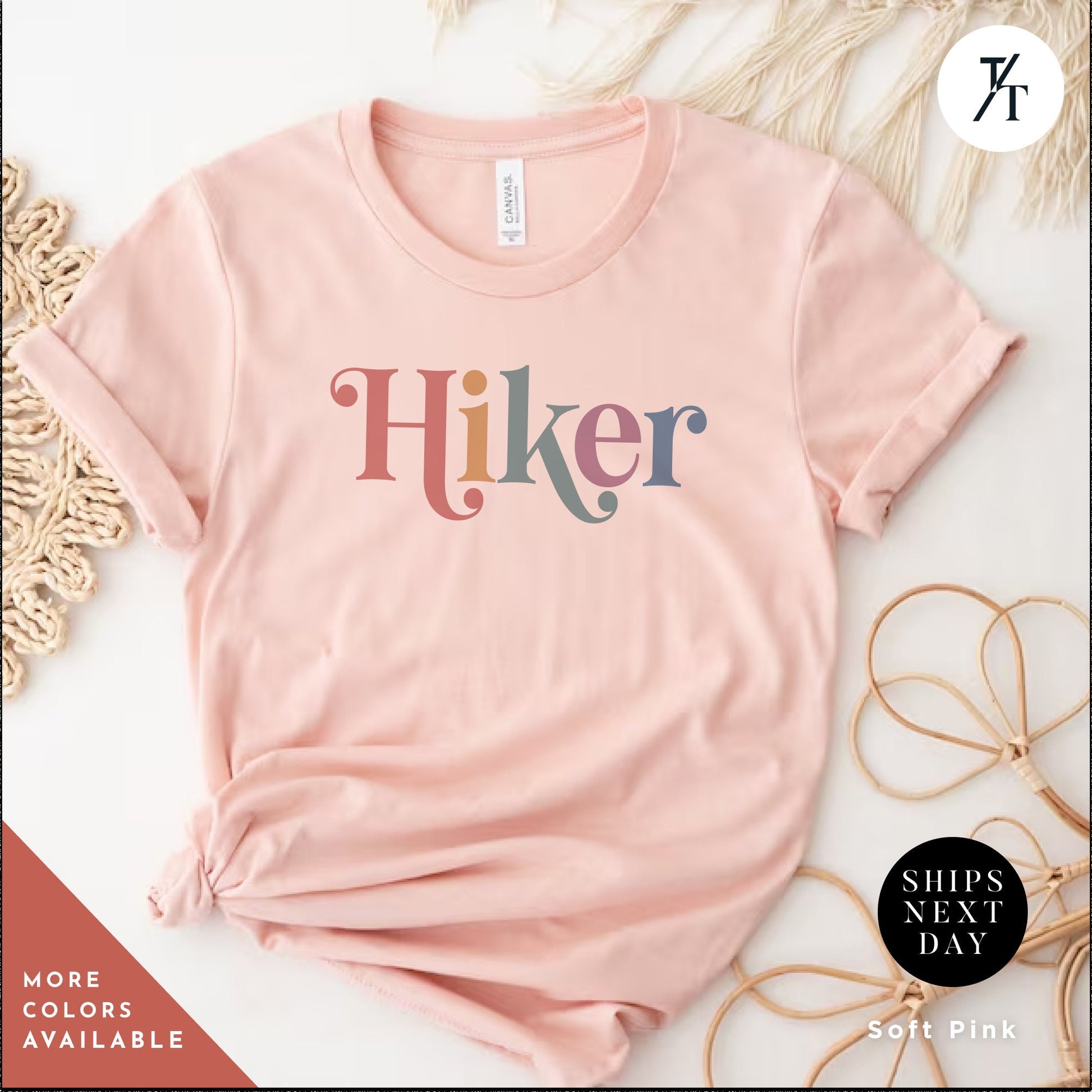 a pink shirt with the word hike on it
