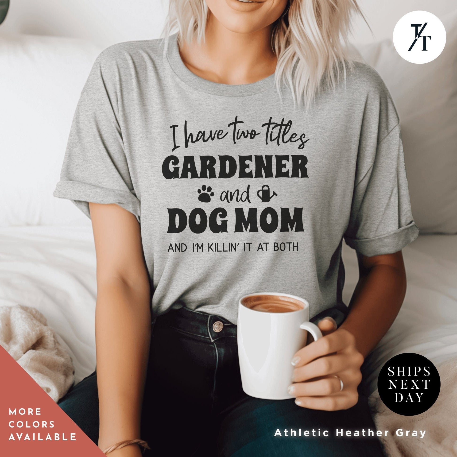 Gift For Dog Mom, Gardener Shirt, Shirts For Dog Lover, Plant Lovers tShirt, Plant Mom tShirt, Dogs Lover Tee, Dogs And Plants Tee