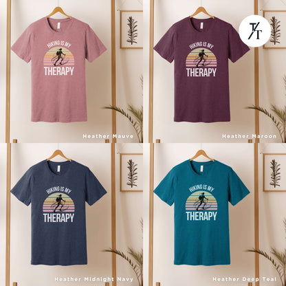 six t - shirts of different colors with the words, surfing is therapy