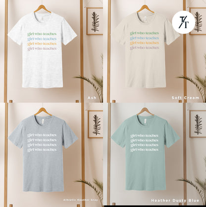 four t - shirts hanging on a wall with a plant next to them