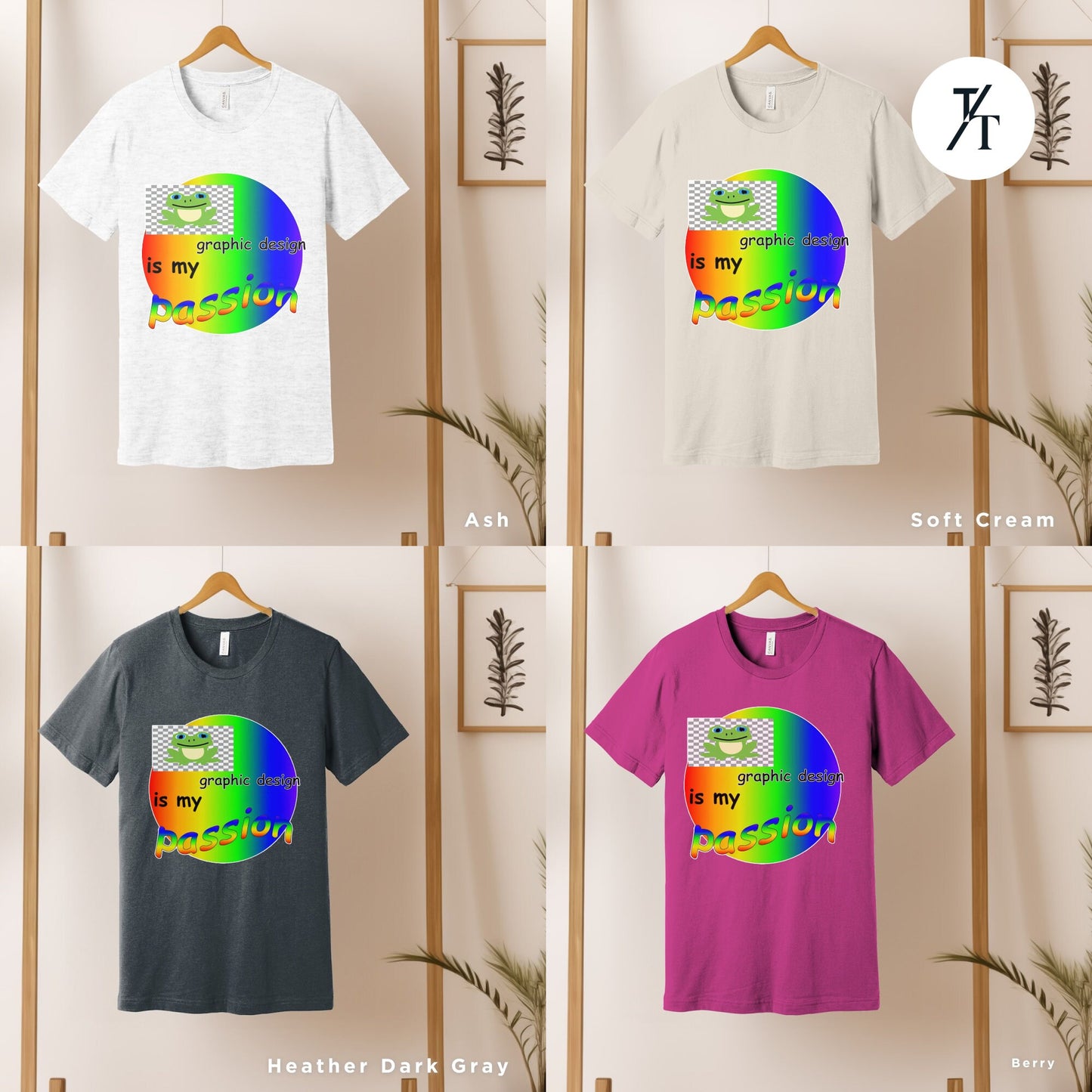 a group of t - shirts with different colors on themGraphic Design Is My Passion funny shirt, Unisex T, Graphic Designer Gift, Bad Design Is Better, Graphic Design Meme, Cool Gift Designer