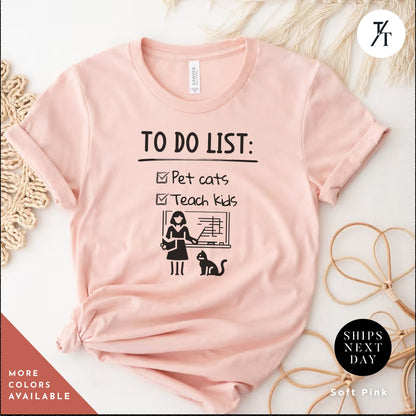 a pink t - shirt with the words to do list on it