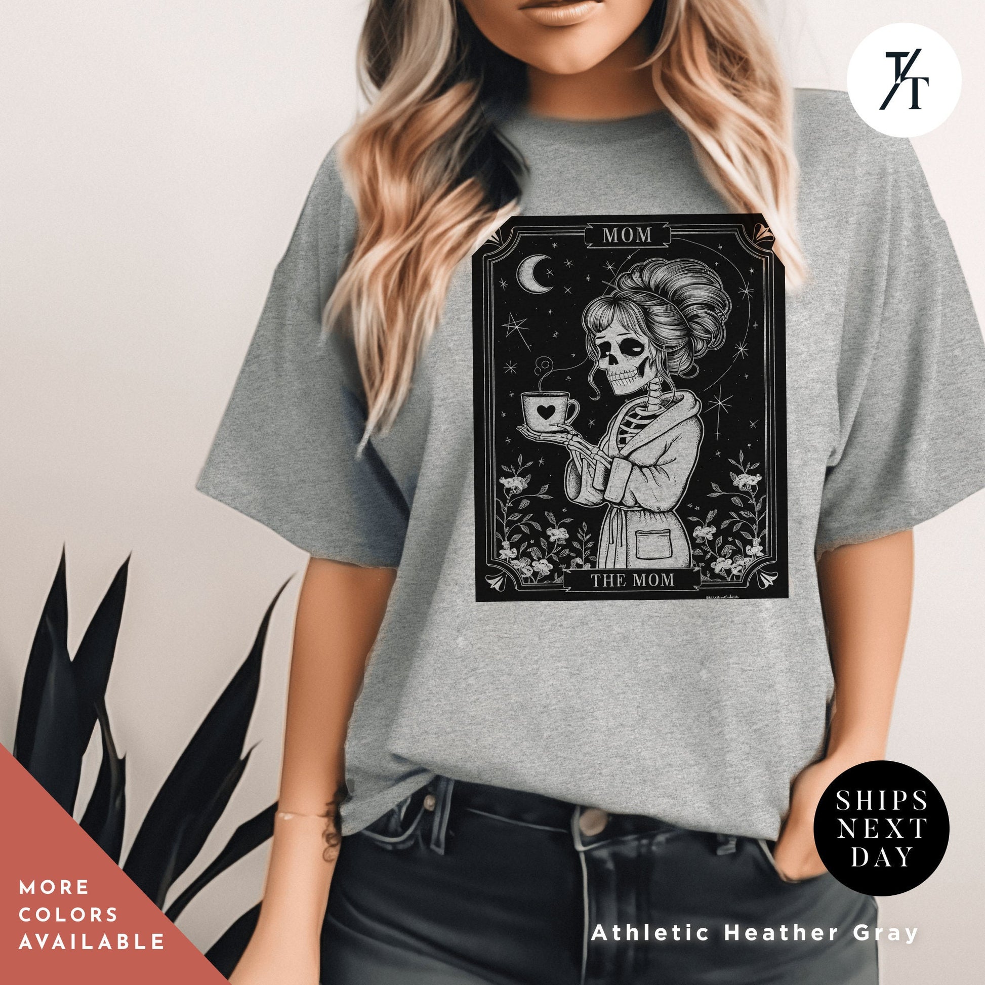 the mom tarot card skeleton mother, Mothers Day Gift, The Mom Tarot Card, Funny Skull tee, Funny Witch Mama tShirt, Witchy Mama tee