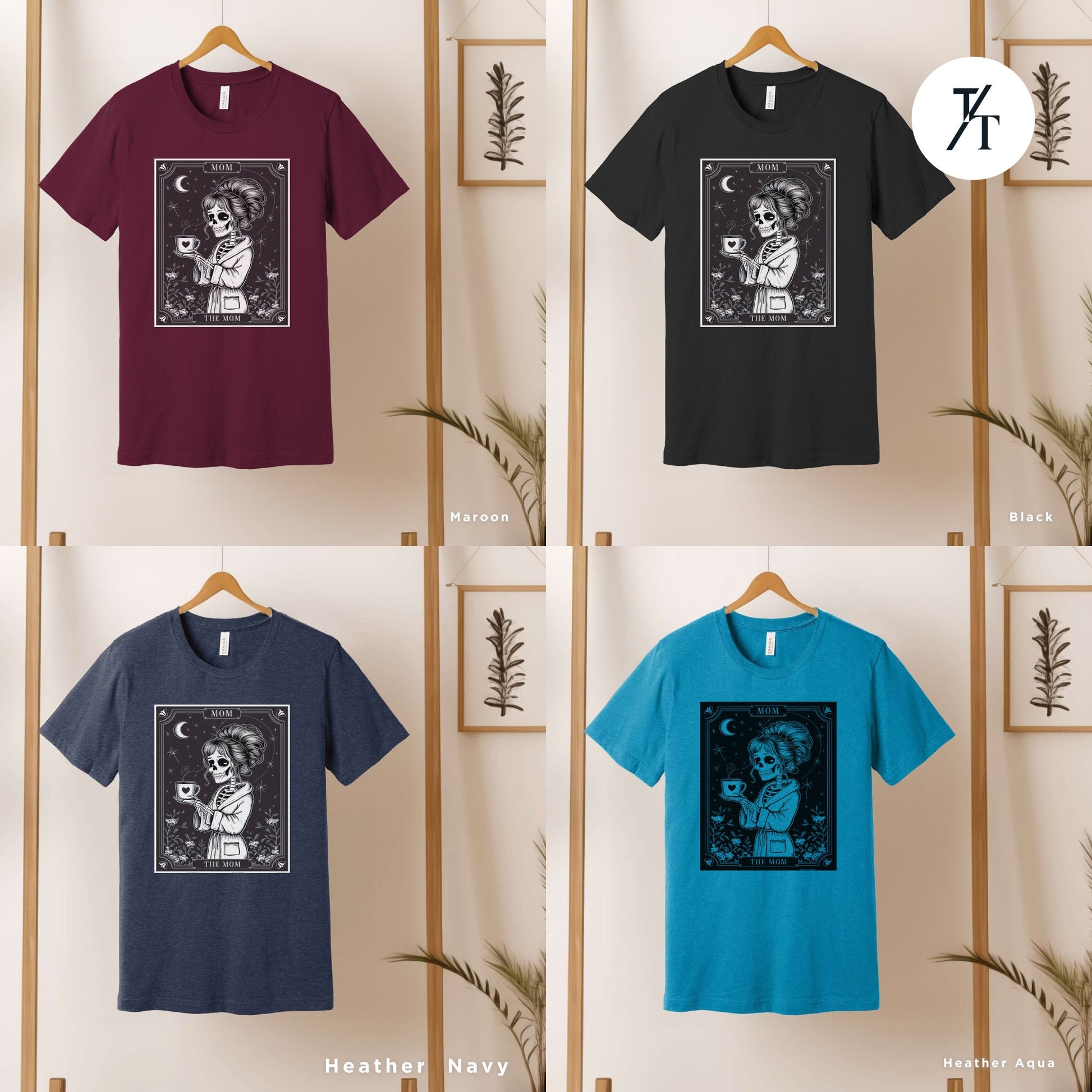 the mom tarot card skeleton mother, Mothers Day Gift, The Mom Tarot Card, Funny Skull tee, Funny Witch Mama tShirt, Witchy Mama tee
