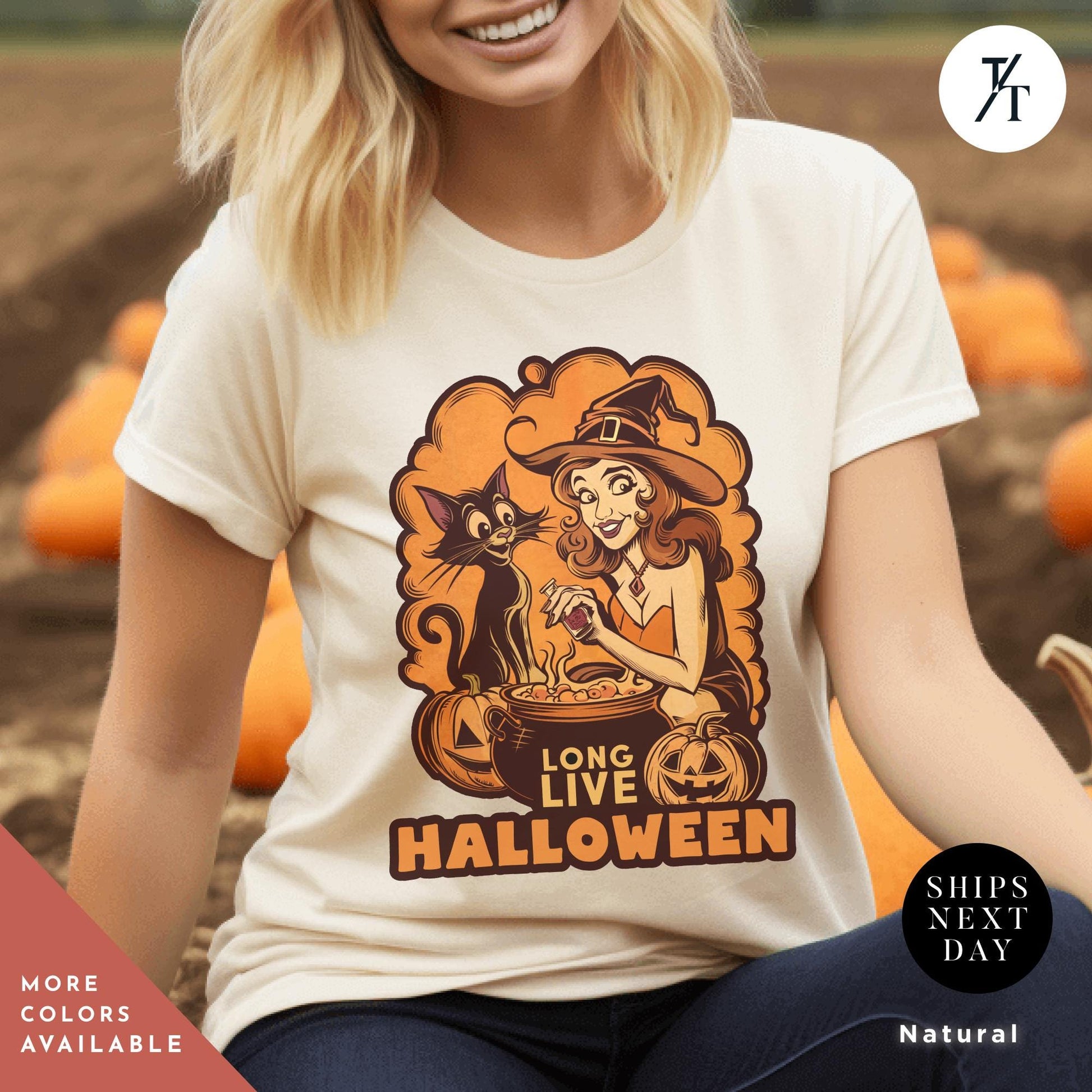 a woman wearing a long live halloween t - shirt, Long Live Halloween Vintage Halloween Salem Massachusett retro Witch Shirt, Witchy Clothes, Fall Shirt, Salem Witch Shirt, halloweenshirt