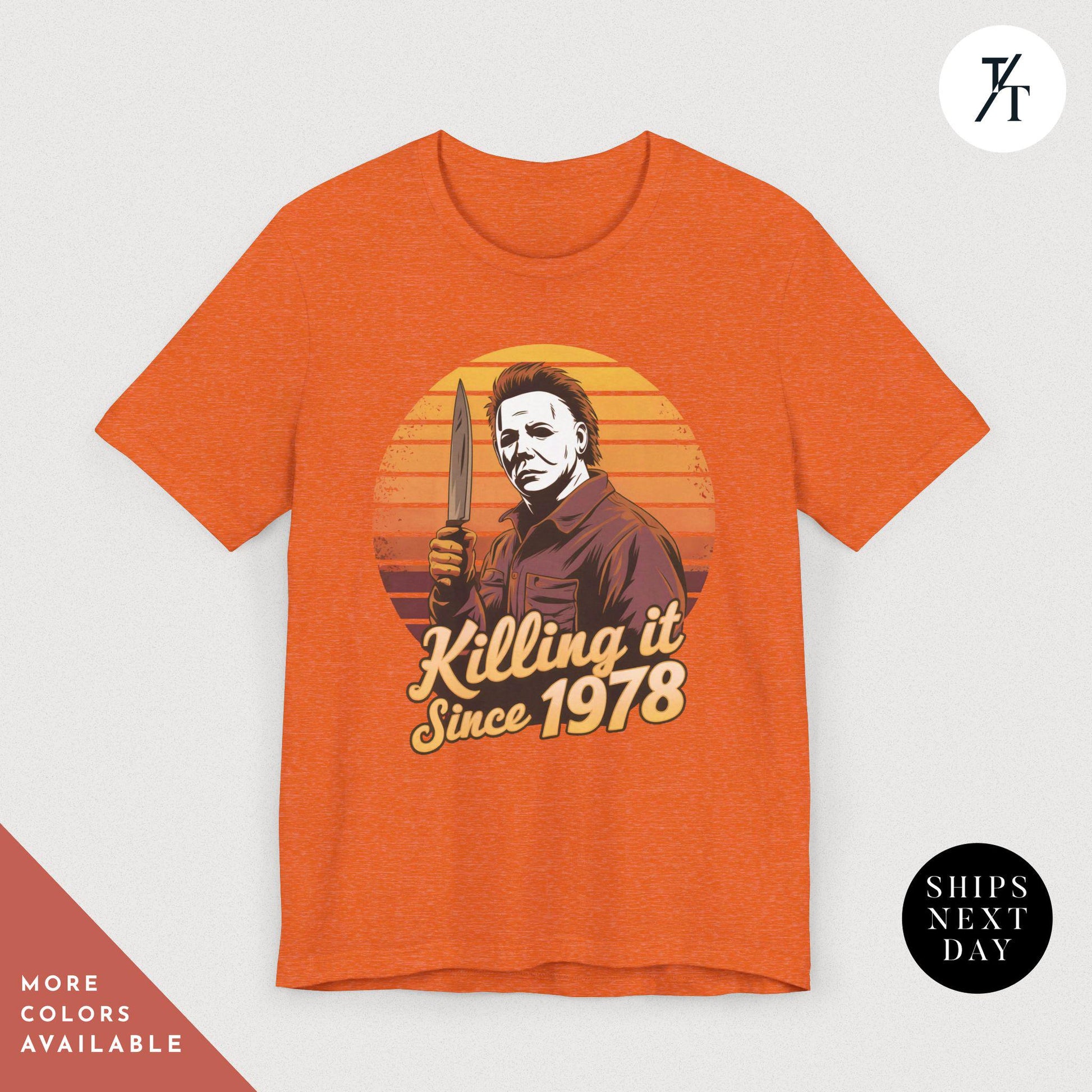 Retro halloween 1978 t-shirt Michael Myers Shirt 1978 Halloween Movie Party Tee, Vintage John Carpenter, Spooky Season Original Scary movie,