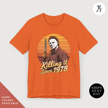Retro halloween 1978 t-shirt Michael Myers Shirt 1978 Halloween Movie Party Tee, Vintage John Carpenter, Spooky Season Original Scary movie,
