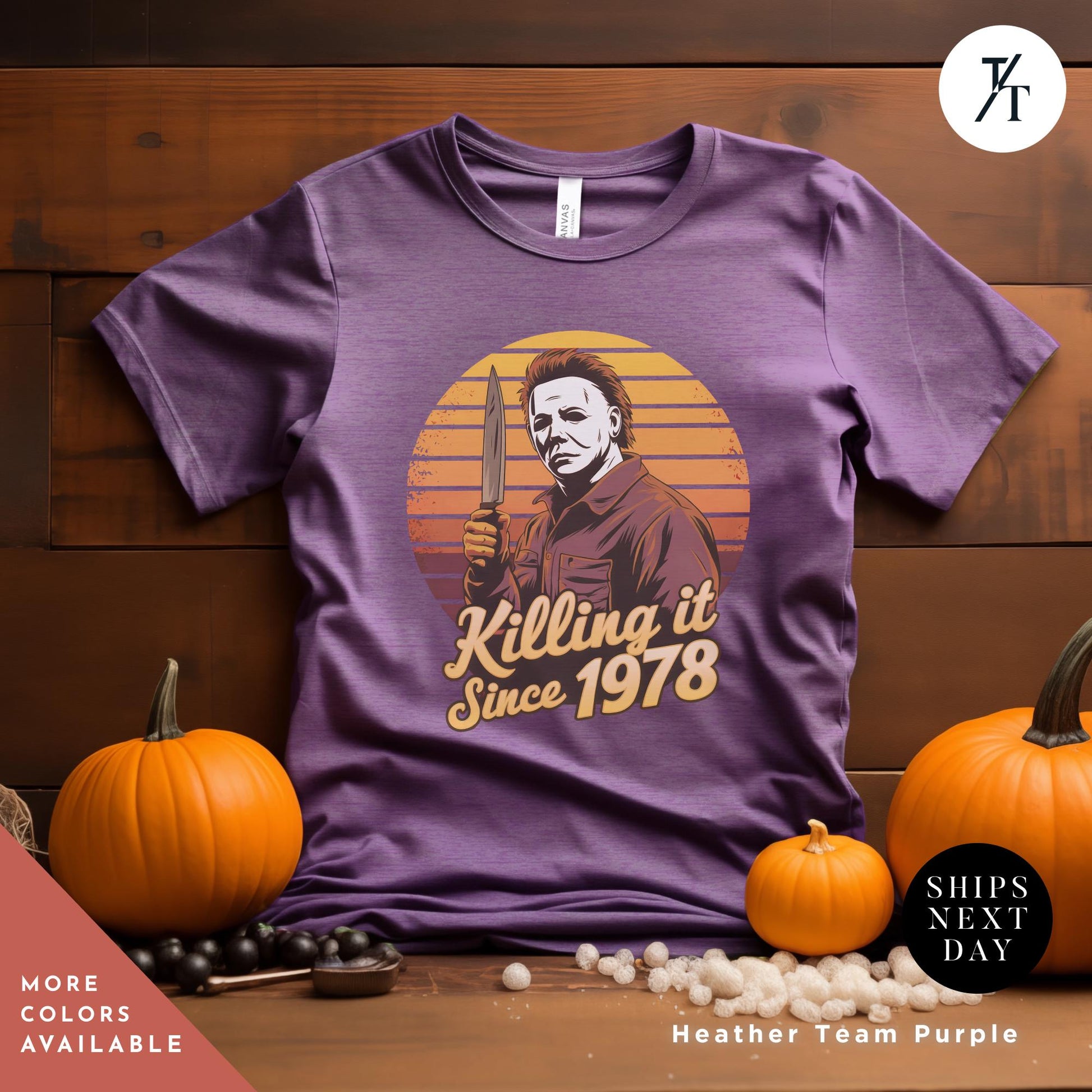 Retro halloween 1978 t-shirt Michael Myers Shirt 1978 Halloween Movie Party Tee, Vintage John Carpenter, Spooky Season Original Scary movie,