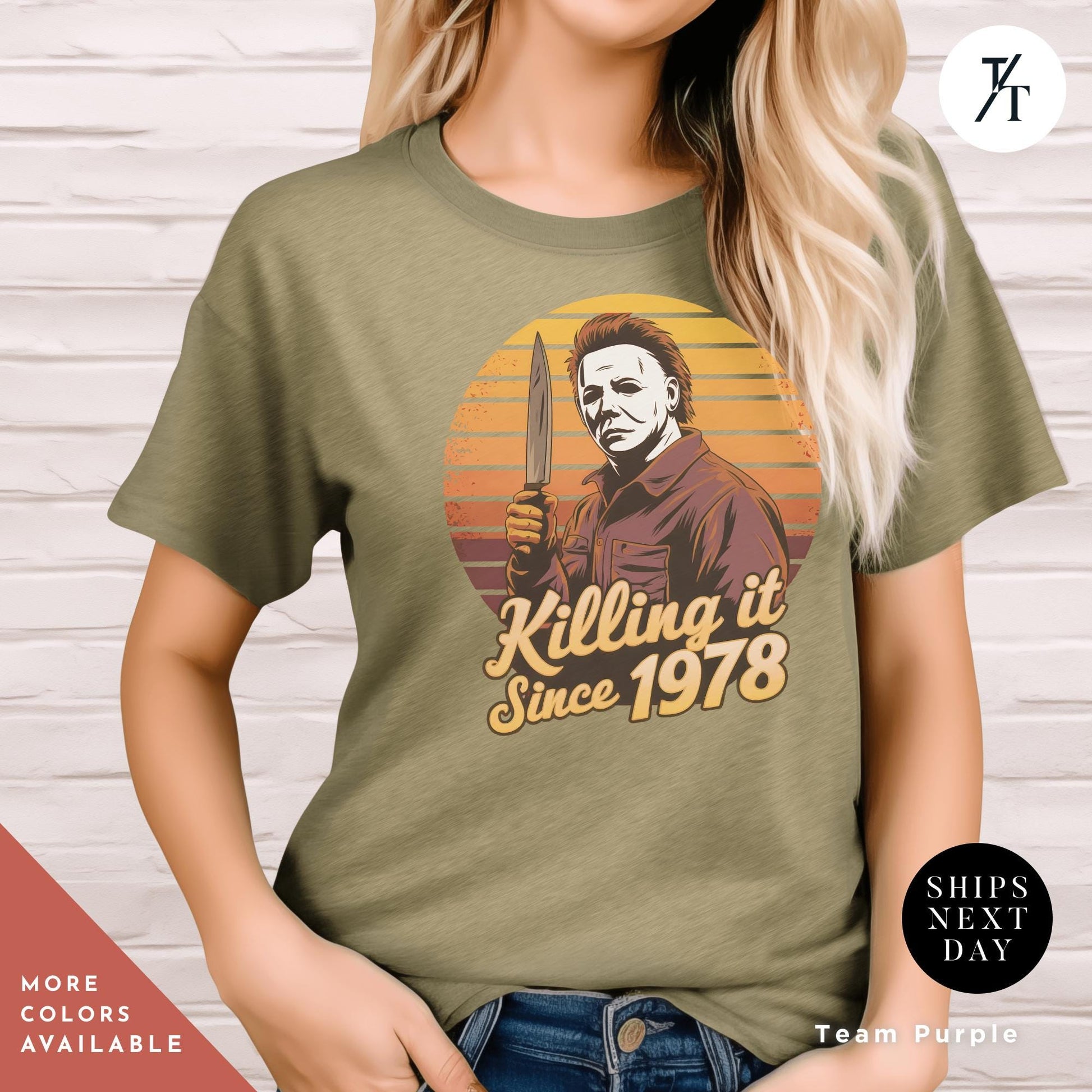 Retro halloween 1978 t-shirt Michael Myers Shirt 1978 Halloween Movie Party Tee, Vintage John Carpenter, Spooky Season Original Scary movie,