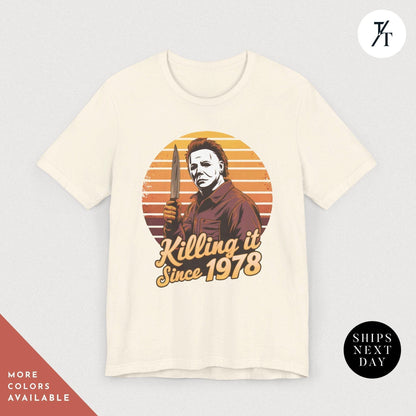 Retro halloween 1978 t-shirt Michael Myers Shirt 1978 Halloween Movie Party Tee, Vintage John Carpenter, Spooky Season Original Scary movie,