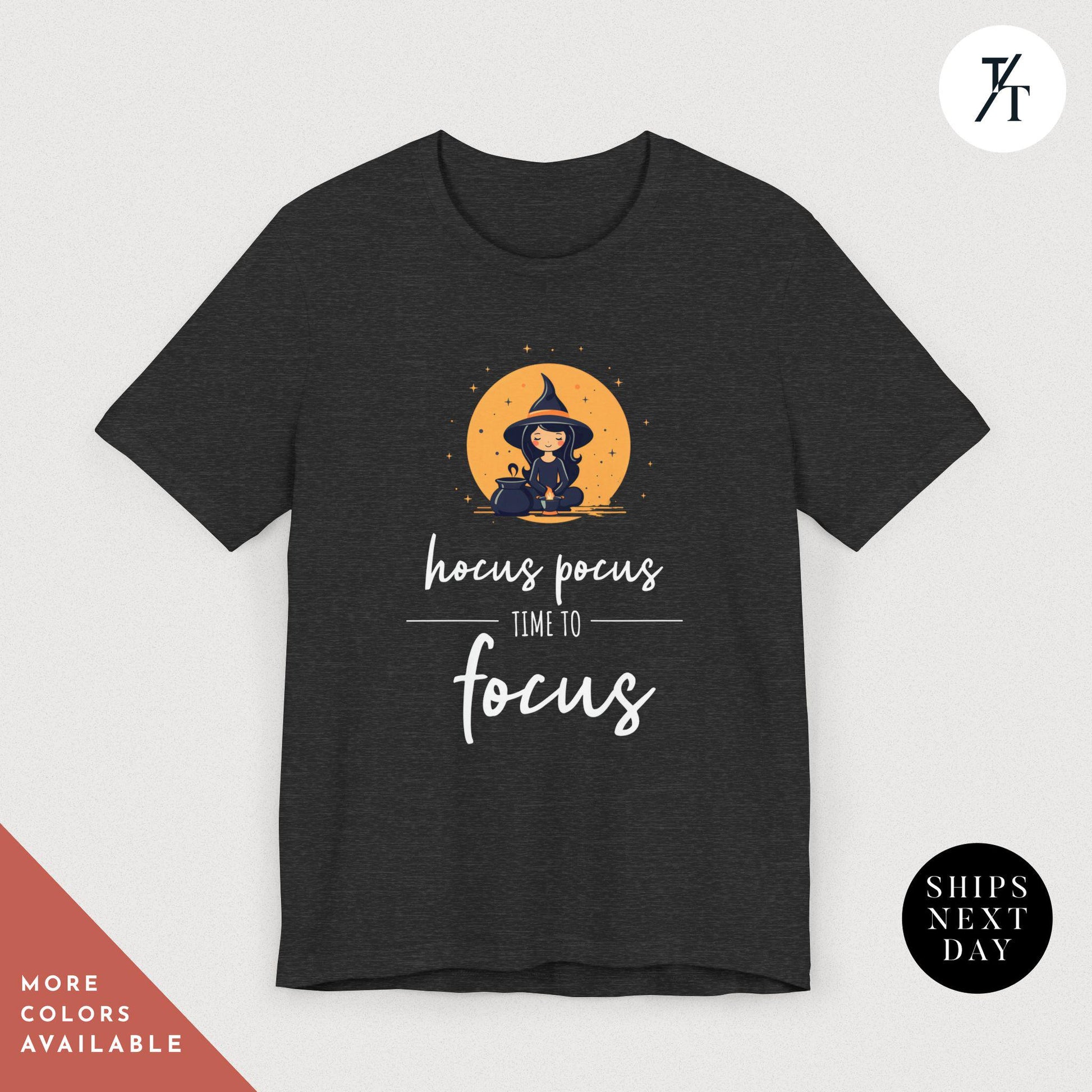 Hocus Pocus Time to Focus Teacher's Halloween Spooky Witch Retro T-Shirt, Cute classroom shirt, Fall Women's Vintage Graphic Tee