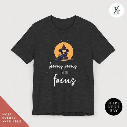 Hocus Pocus Time to Focus Teacher's Halloween Spooky Witch Retro T-Shirt, Cute classroom shirt, Fall Women's Vintage Graphic Tee