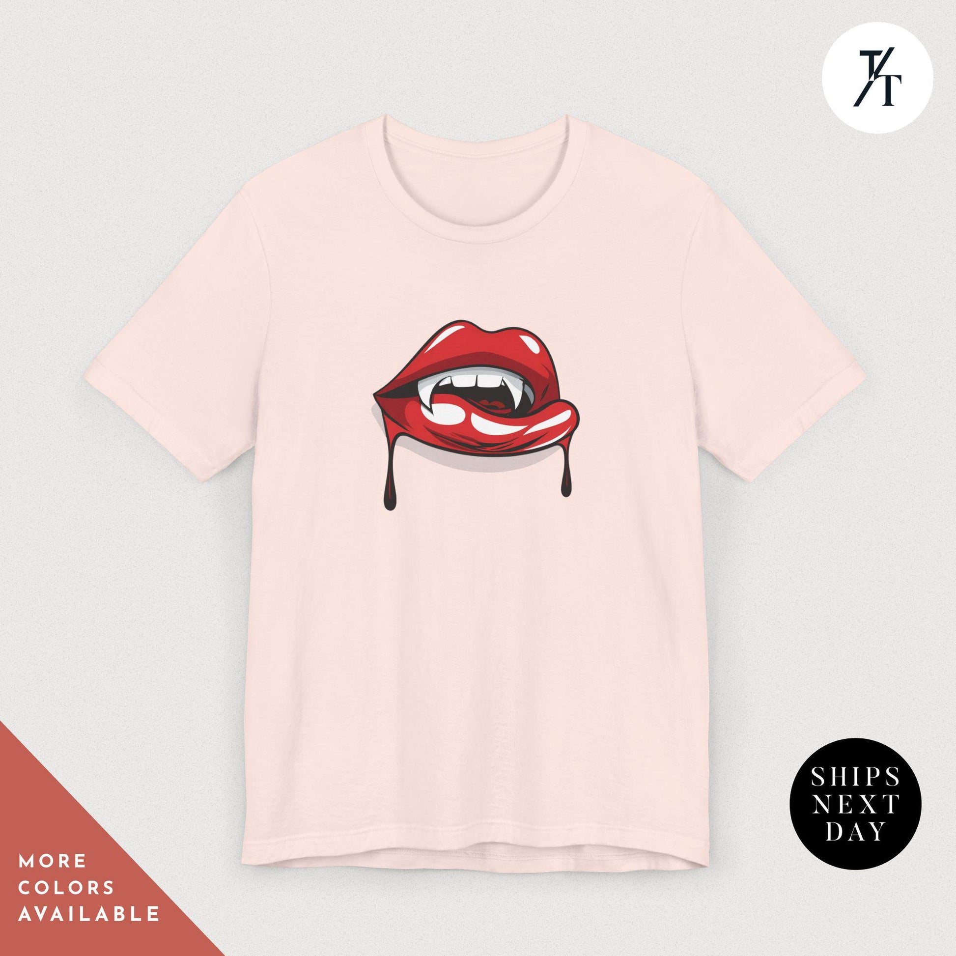 Halloween Vampire Lips Shirt, Vampire Fangs Shirt, Vampires Halloween Party Tee Vampires Shirts, Spooky Season Tee, Trick Or Treat tshirt