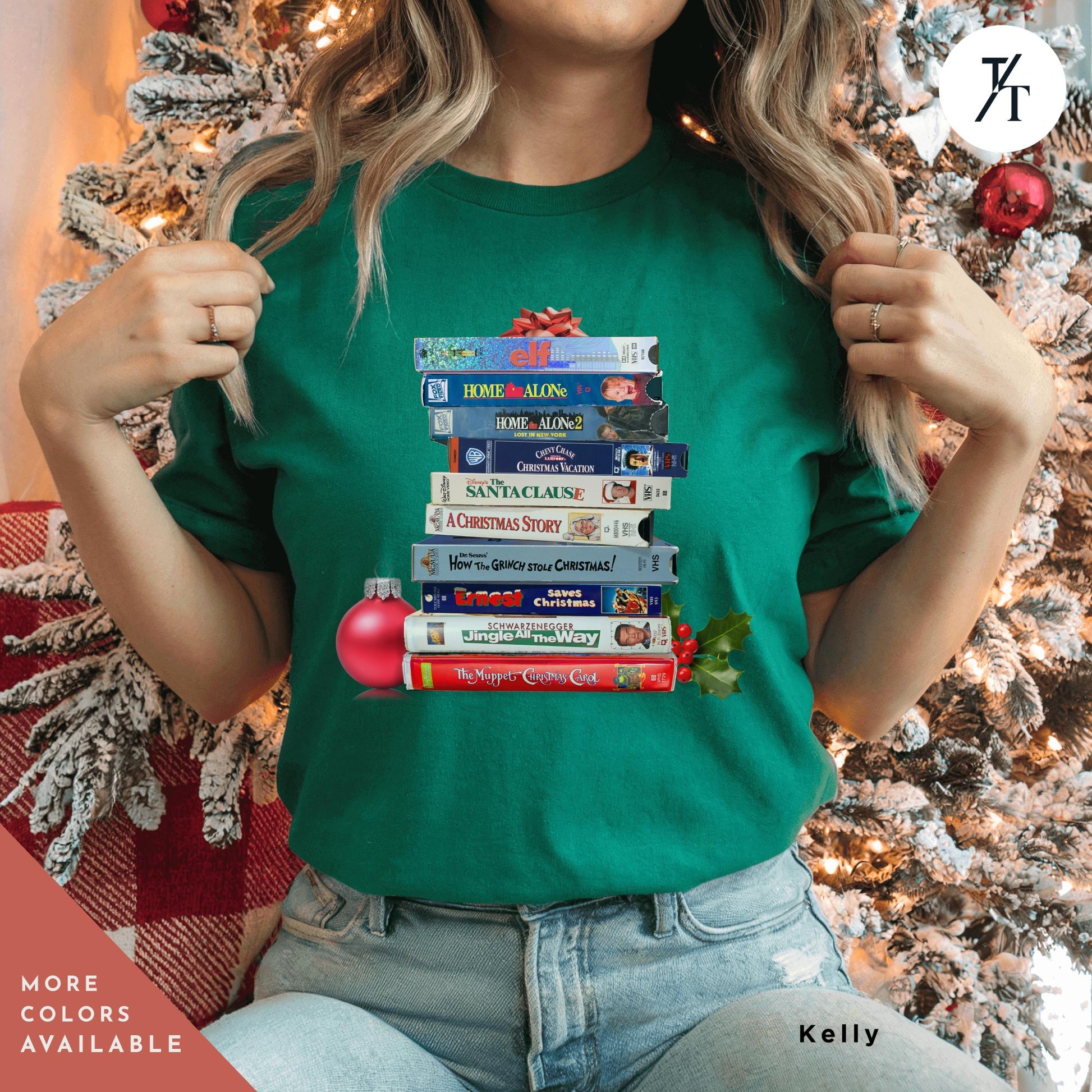 Vintage Christmas Movies Vhs Shirt Christmas Crewneck, Retro VHS Xmas Tapes Gift For Her, Family Reunion Shirt, 1990s Holiday Sweatshirt
