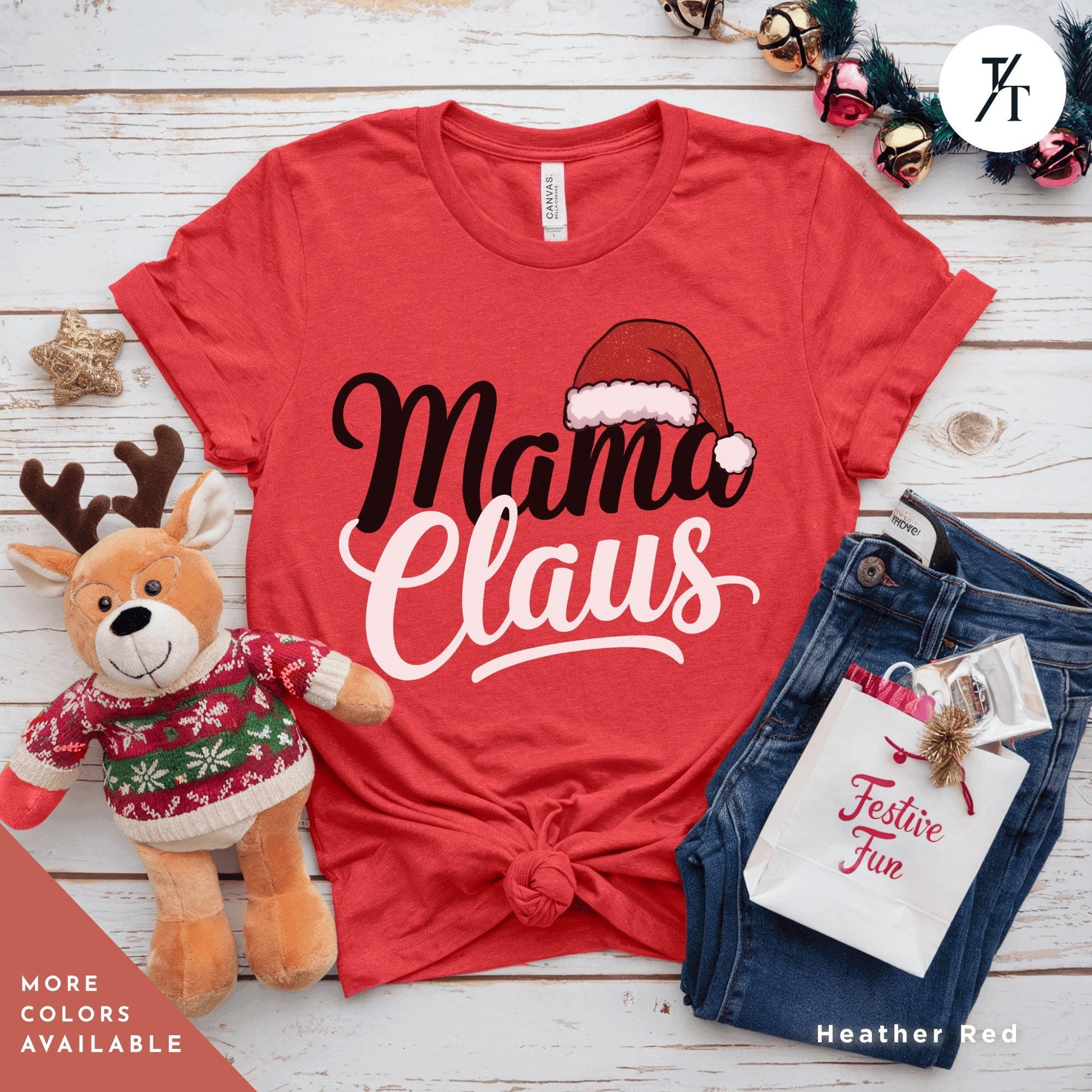 a t - shirt that says mama claus next to a teddy bear, Mama Claus Shirt, Retro Christmas Coquette Merry Mama Christmas Mama Shirt Social Club shirts, Pink Xmas, Funny Xmas Mom shirts, Holiday Mom