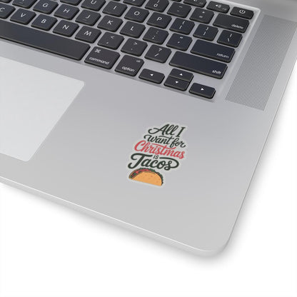 christmas taco sticker, Stocking Stuffer, Water Bottle Sticker, Taco Lover Gift, Food Stickers, Christmas Gift Idea, Tacos Stickers