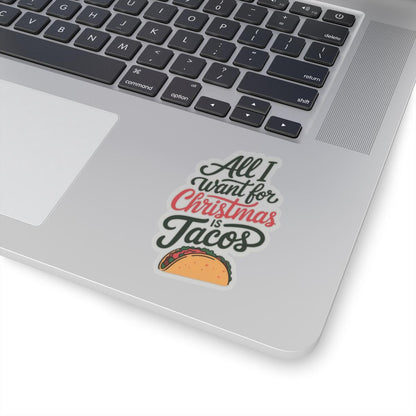 christmas taco sticker, Stocking Stuffer, Water Bottle Sticker, Taco Lover Gift, Food Stickers, Christmas Gift Idea, Tacos Stickers