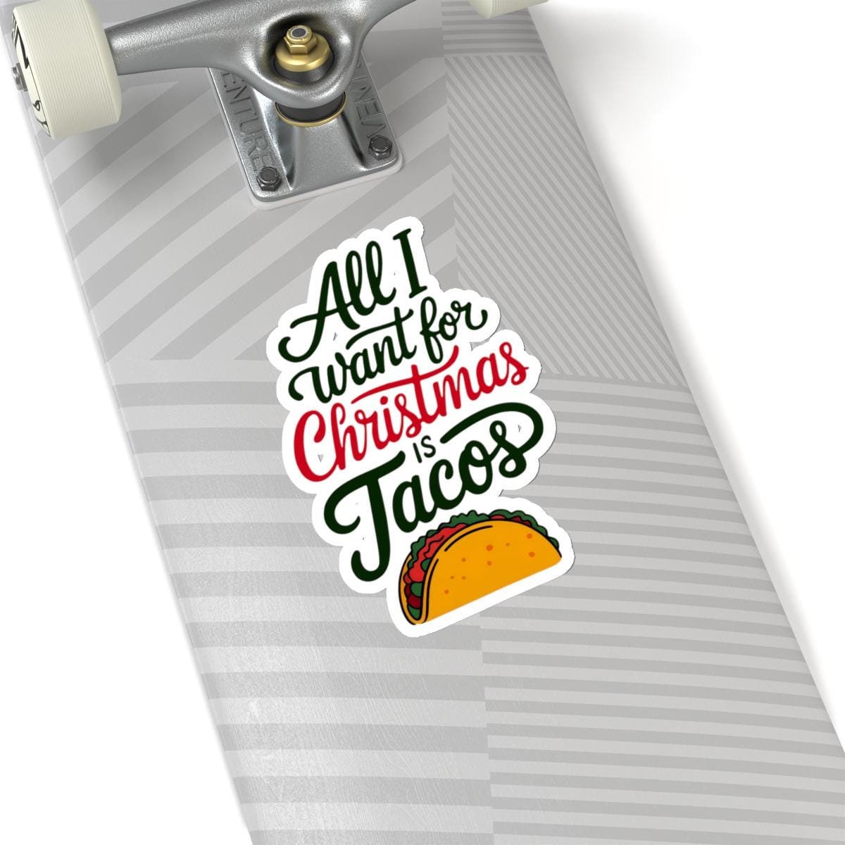 christmas taco sticker, Stocking Stuffer, Water Bottle Sticker, Taco Lover Gift, Food Stickers, Christmas Gift Idea, Tacos Stickers