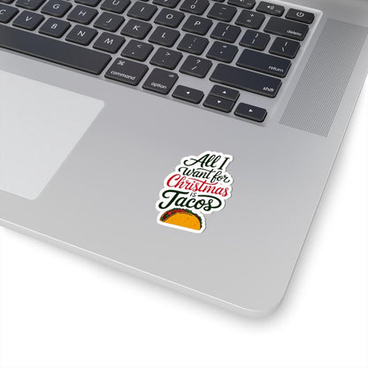 christmas taco sticker, Stocking Stuffer, Water Bottle Sticker, Taco Lover Gift, Food Stickers, Christmas Gift Idea, Tacos Stickers